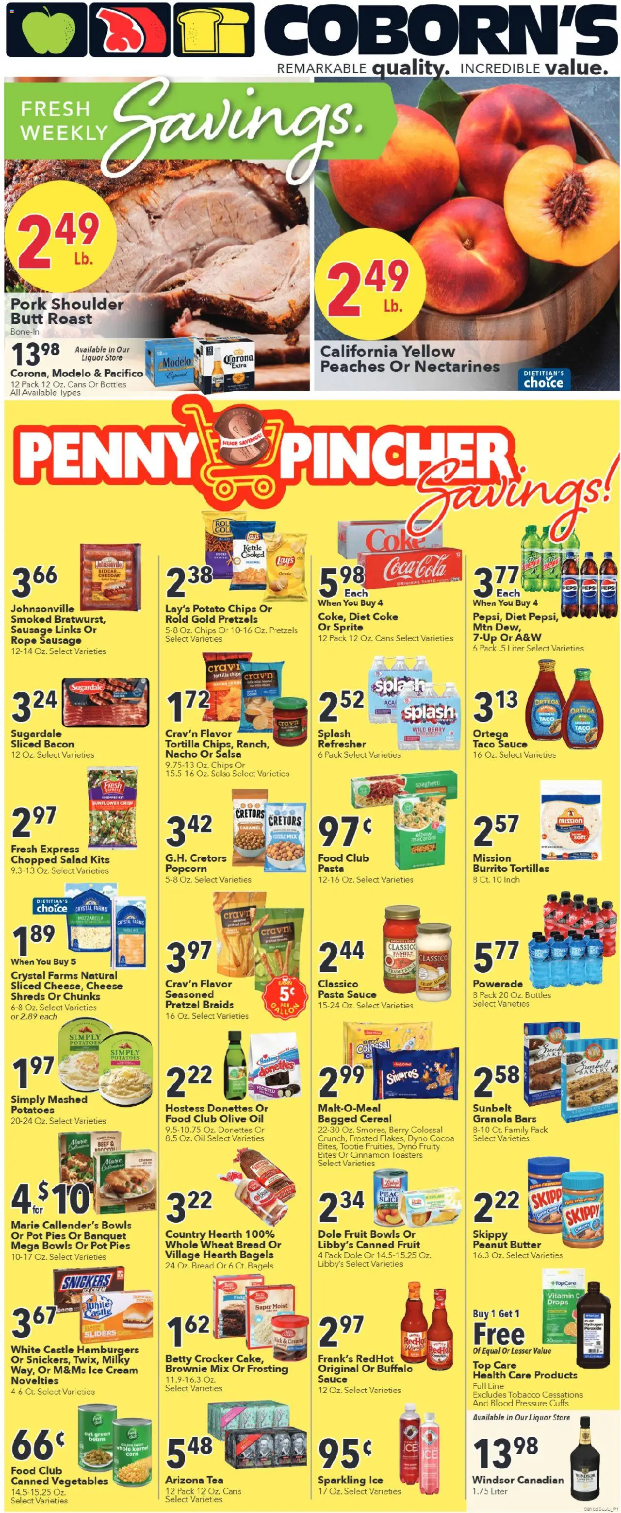 Coborn's Weekly Ad - valid from 10.08.2025 | Page: 1 | Products: Vitamin, Oil, Potatoes, Sausage