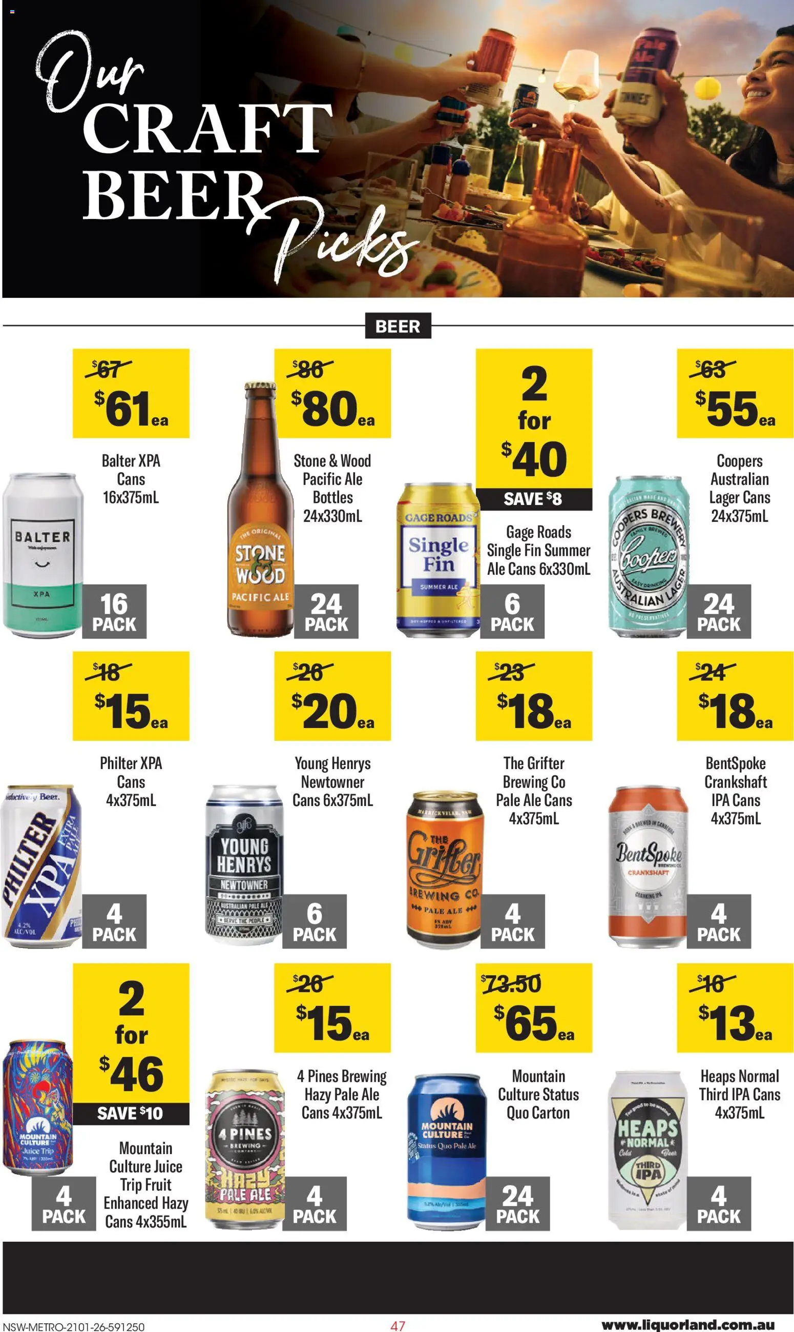 Coles catalogue - valid from 21.01.2026 | Page: 47 | Products: Juice, Beer, Wood