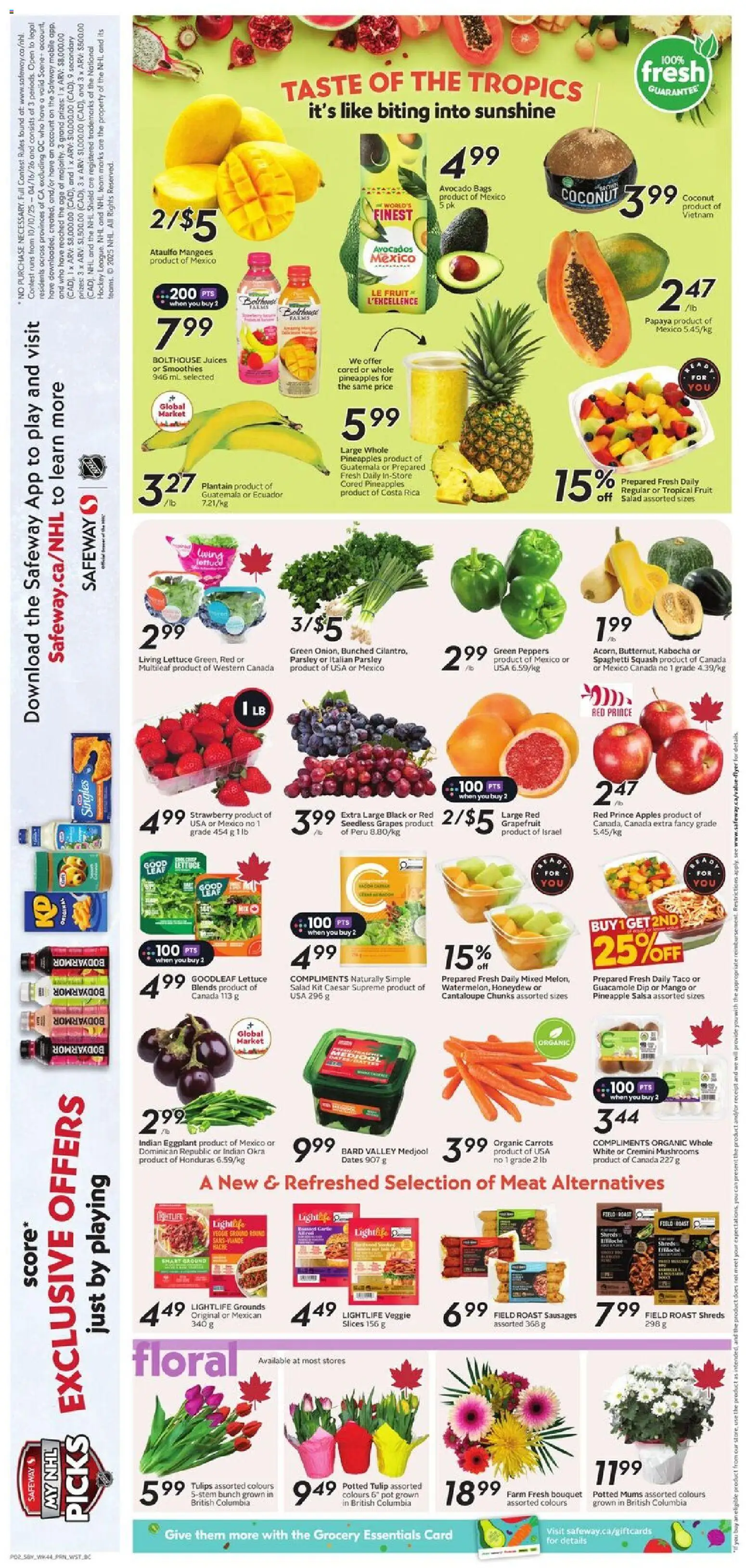Safeway flyer valid from 26.02.2026 | Page: 5 | Products: Pineapple, Salad, Apples