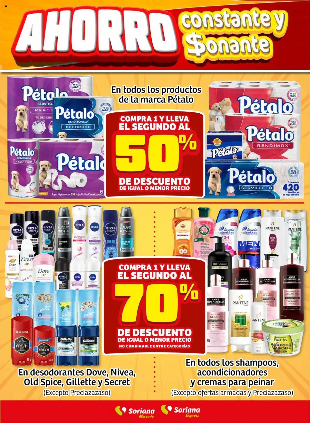 Nuevas ofertas de Soriana válidas en toda la República Mexicana desde el 07.08.2025. ¡Encuentra las mejores ofertas en Soriana - Ahorro Constante y Sonante Fin de Semana Mercado Frontera Tamaulipas! | Página: 4 | Productos: Papel higiénico, Barra, Té, Servilletas