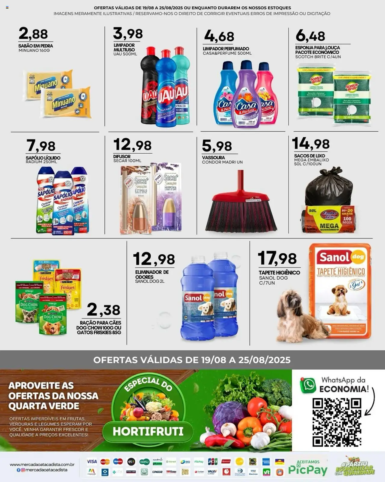 Mercadão Atacadista Folheto - válido de 19.08.2025 | Página: 12 | Produtos: Difusor, Sabão, Tapete higiênico, Vassoura