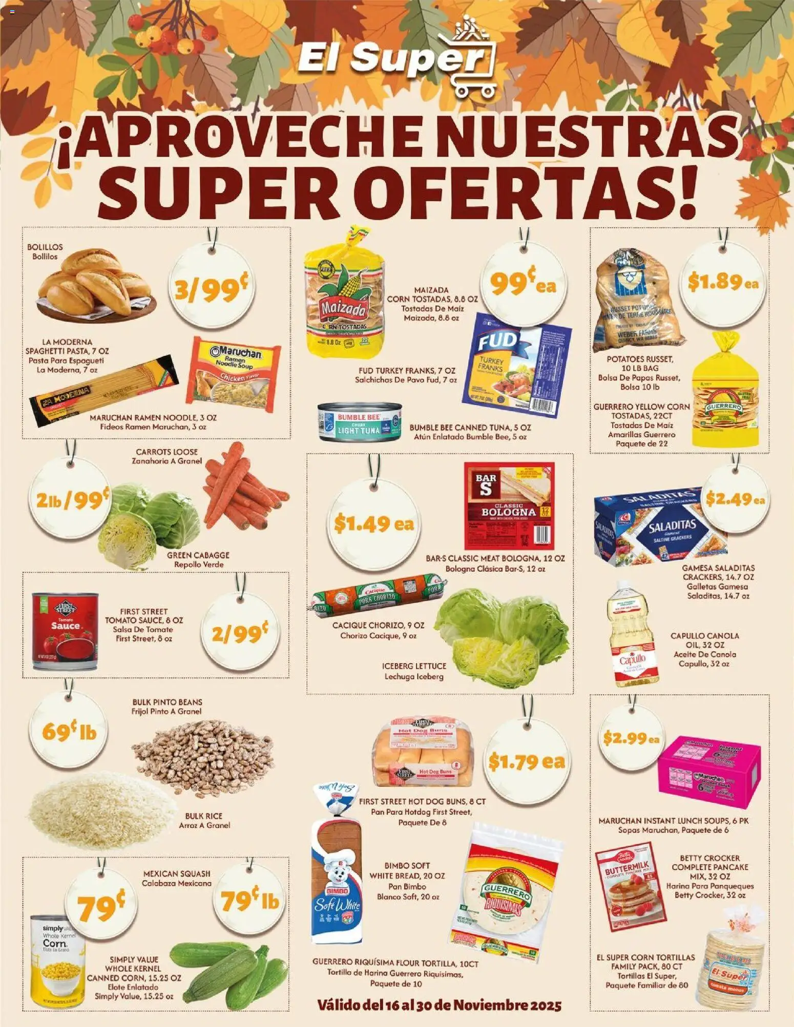 El Super Weekly Ad - NV - valid from 26.11.2025 | Page: 6 | Products: Corn, Lettuce, Pan, Pasta