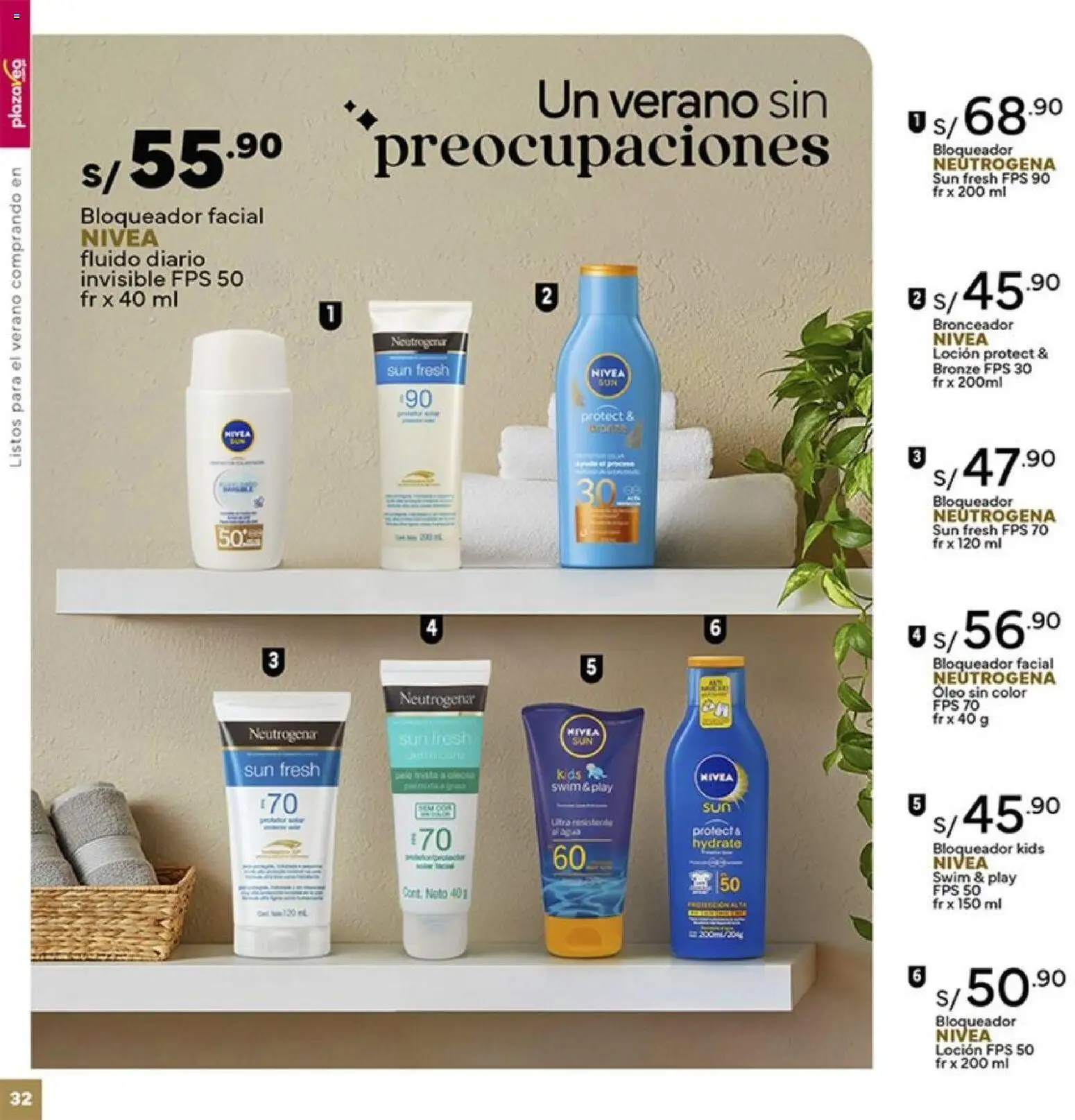 Catálogo Plaza Vea válido desde 26.12.2025 | Página: 32 | Productos: Bronceador