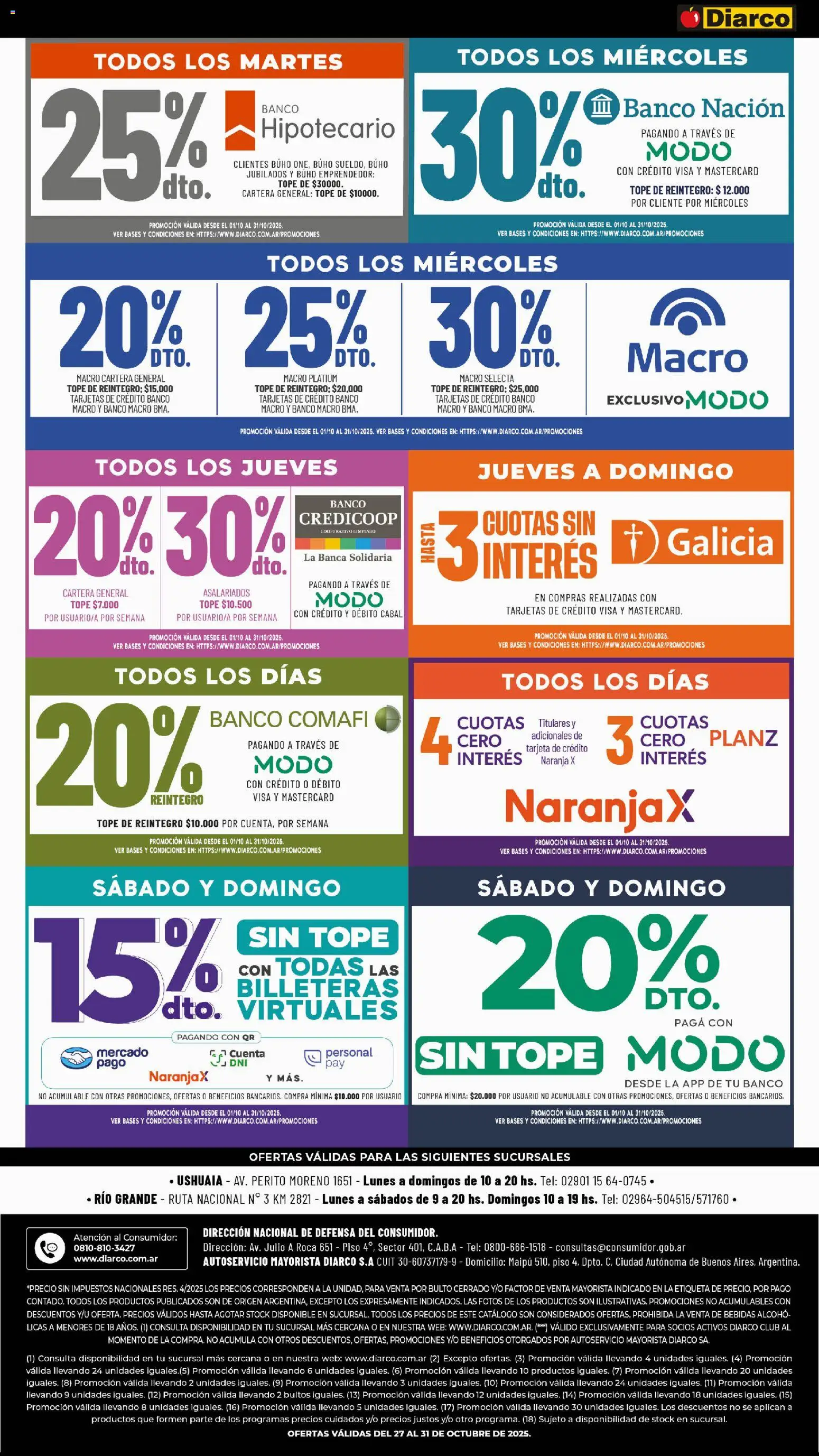 Diarco ofertas │ válido desde el 27.10.2025 | Página: 10 | Productos: Cartera, Banco, General