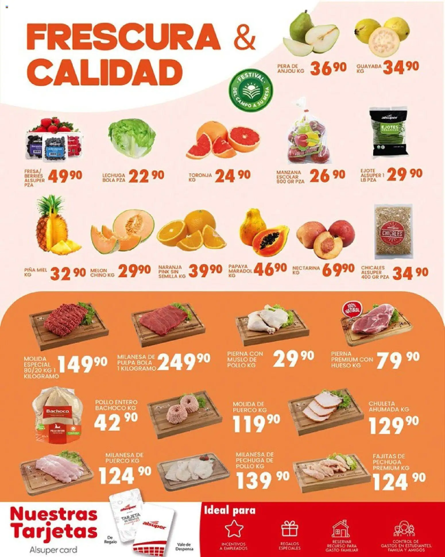 Nuevas ofertas de Alsuper válidas en toda la República Mexicana desde el 17.02.2026. ¡Encuentra las mejores ofertas en Alsuper folleto Saltillo! | Página: 6 | Productos: Pera, Melón, Toronja, Mesa