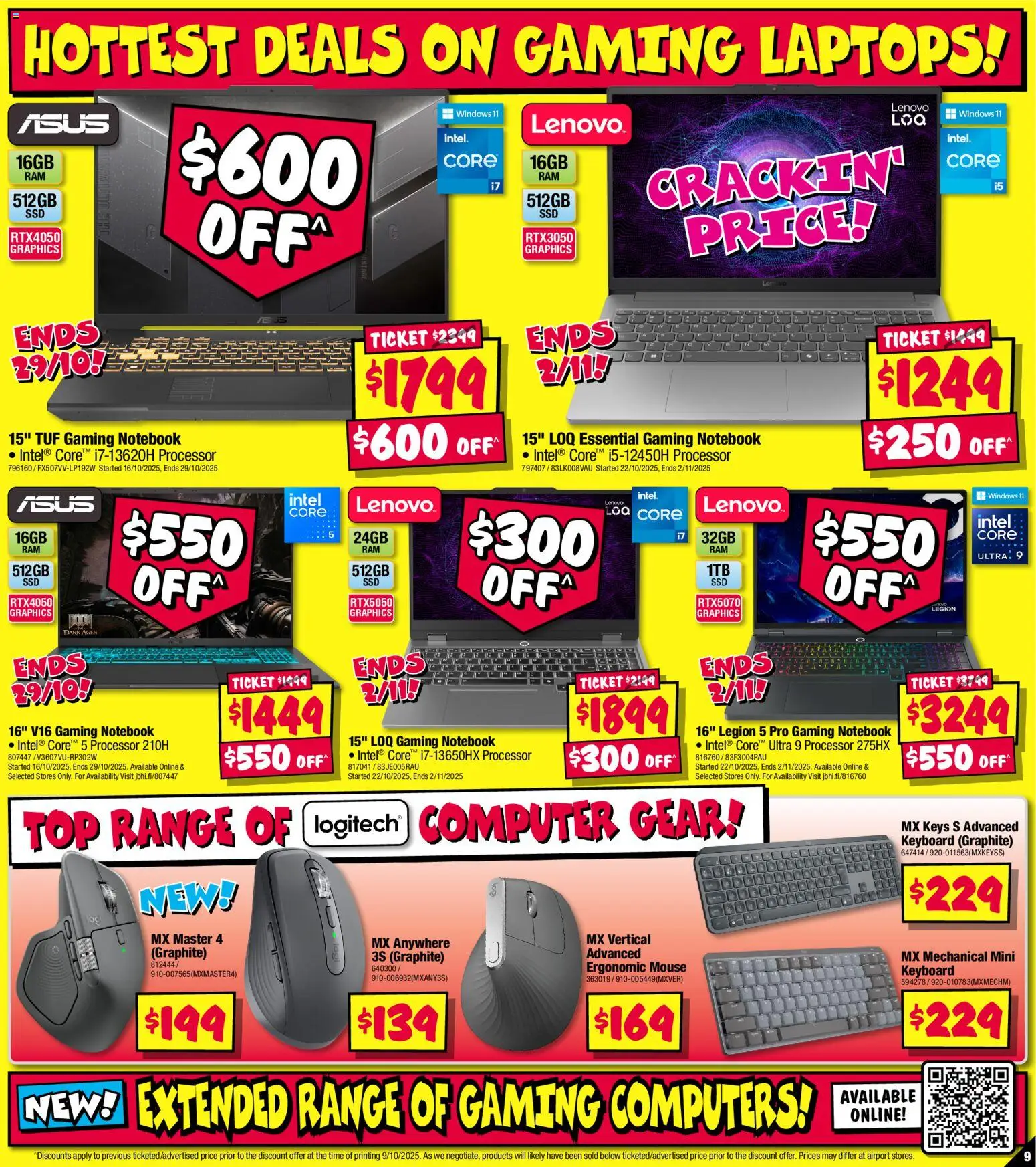 JB Hi-Fi catalogue - valid from 23.10.2025 | Page: 9 | Products: Ergonomic, Notebook, Computer, Mouse