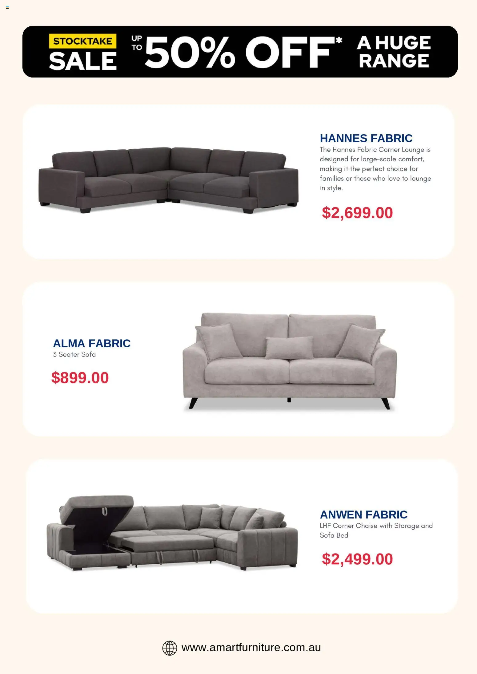 Amart Furniture catalogue - valid from 30.01.2026 | Page: 2 | Products: Sofa, Sofa bed, Bed