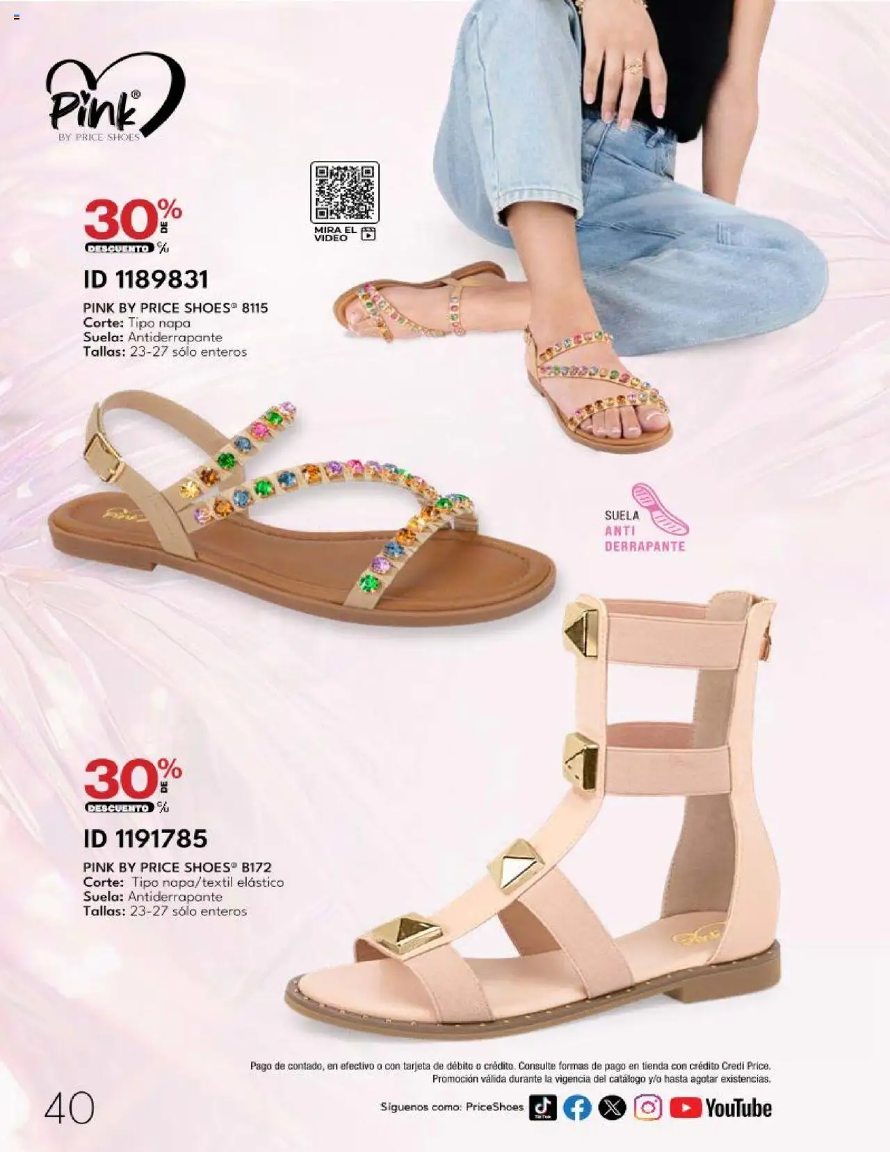 Nuevas ofertas de Price Shoes válidas en toda la República Mexicana desde el 28.04.2025. ¡Encuentra las mejores ofertas en Price Shoes catálogo Calzado PV 2025! | Página: 40 | Productos: Video