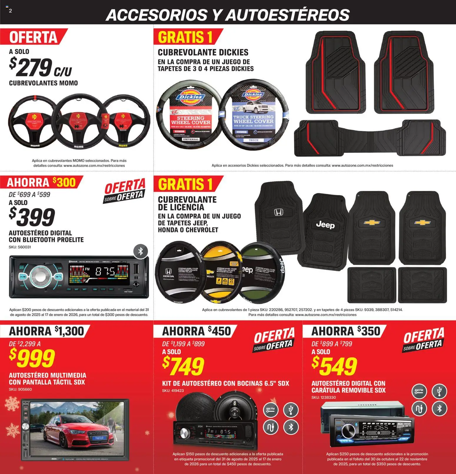 Nuevas ofertas de AutoZone válidas en toda la República Mexicana desde el 13.11.2025. ¡Encuentra las mejores ofertas en AutoZone Buen Fin! | Página: 2 | Productos: Juego, Funda, Sobre