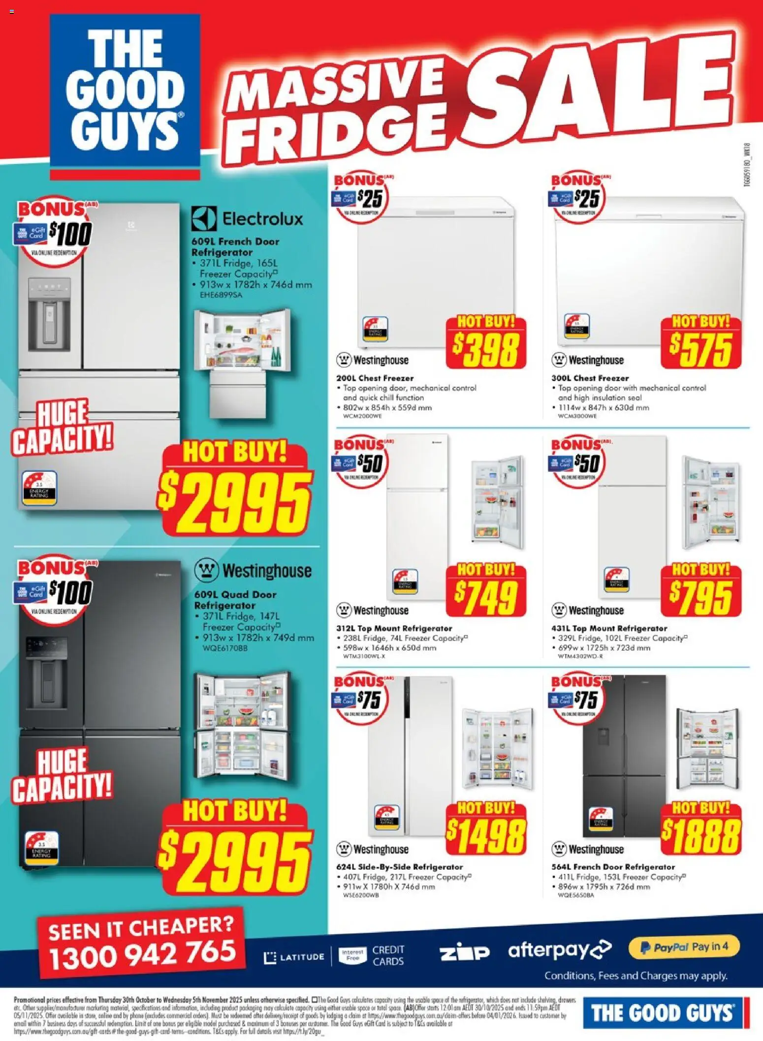 The Good Guys catalogue - valid from 29.10.2025 | Page: 6 | Products: Phone, Fridge, Freezer, Refrigerator