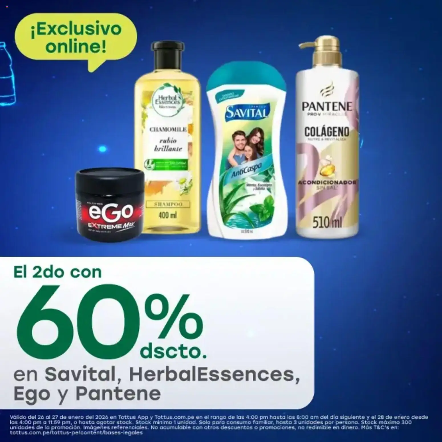 Catálogo Tottus válido desde 26.01.2026 | Página: 2 | Productos: Shampoo, Acondicionador