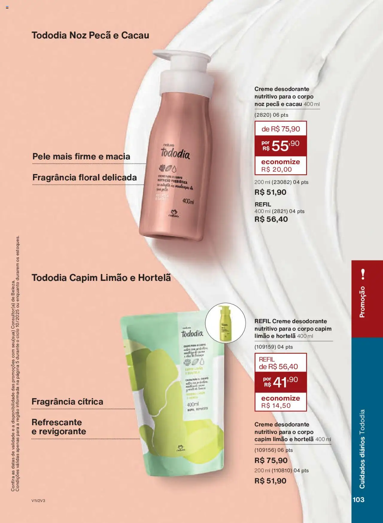 Natura Folheto - válido de 05.06.2025 | Página: 103 | Produtos: Hortelã, Fragrância, Desodorante, Creme