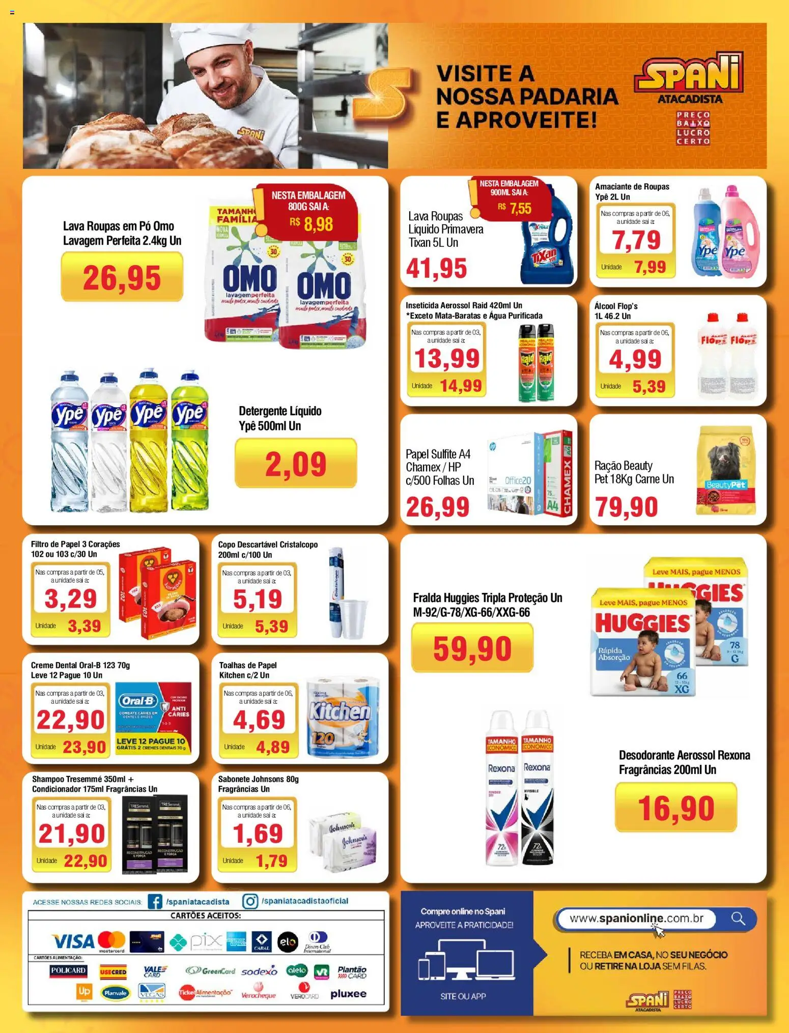 Spani Atacadista Folheto - válido de 03.02.2026 | Página: 4 | Produtos: Papel sulfite, Sal, Creme dental, Amaciante