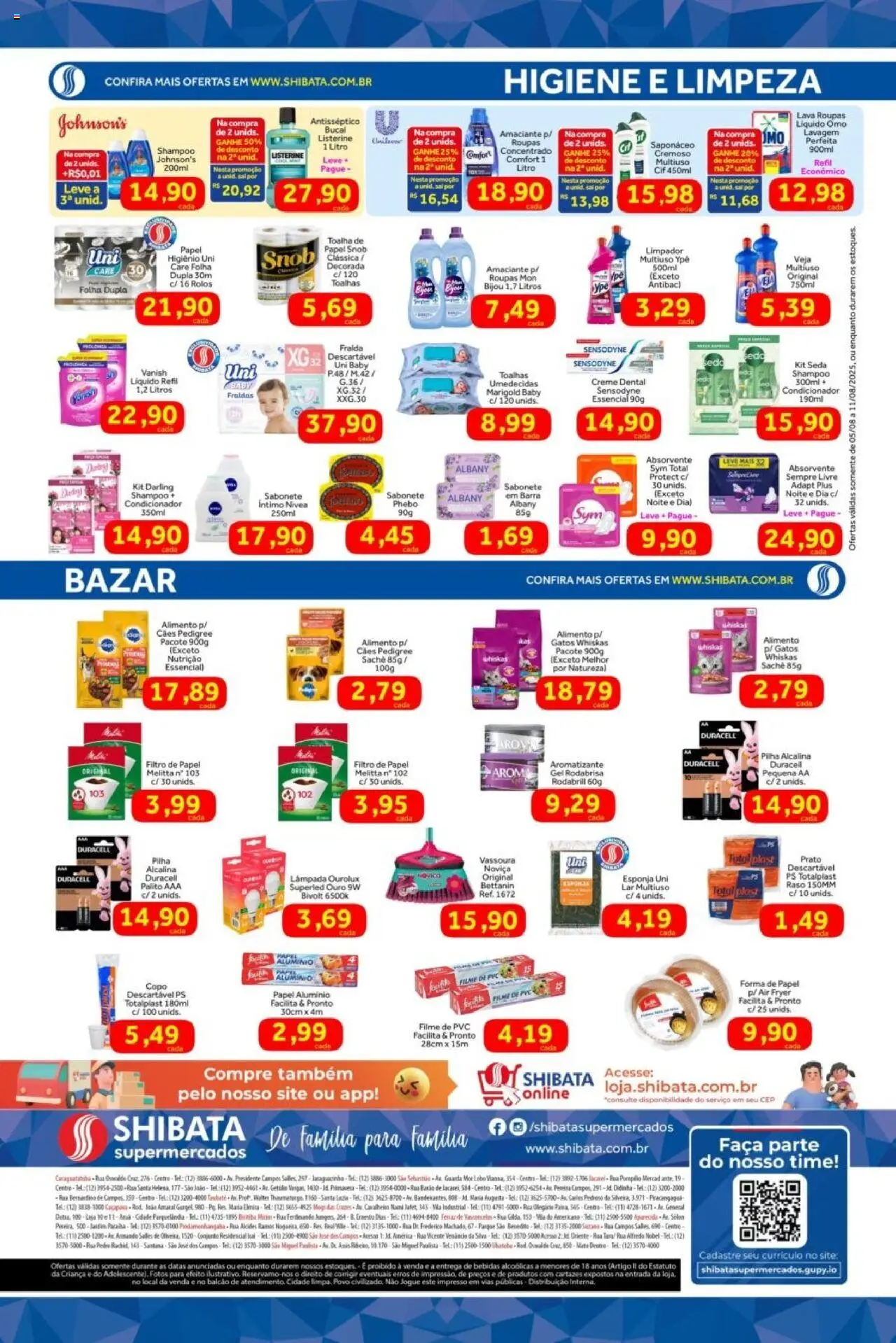 Shibata Folheto - válido de 05.08.2025 | Página: 4 | Produtos: Shampoo, Esponja, Condicionador, Sabonete