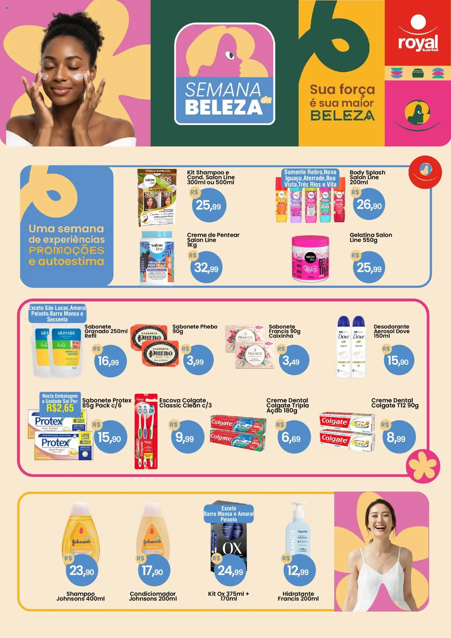 Royal Supermercados Folheto - válido de 06.03.2026 | Página: 1 | Produtos: Algodão, Óleo de coco, Body, Gelatina