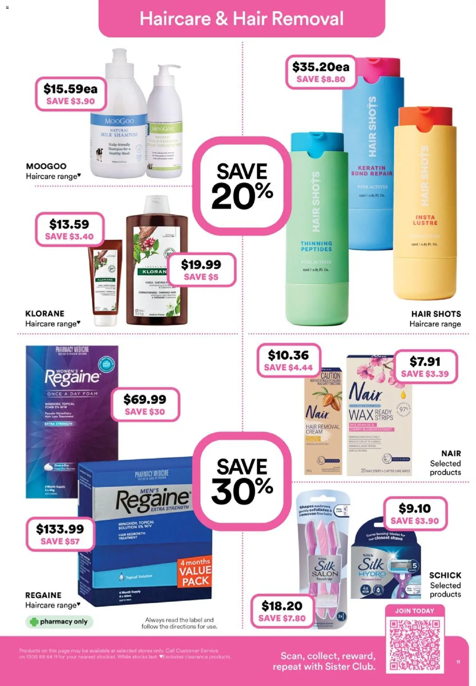 Priceline Pharmacy catalogue - valid from 09.04.2026 | Page: 11 | Products: Shampoo, Cream, Hair removal, Treatment