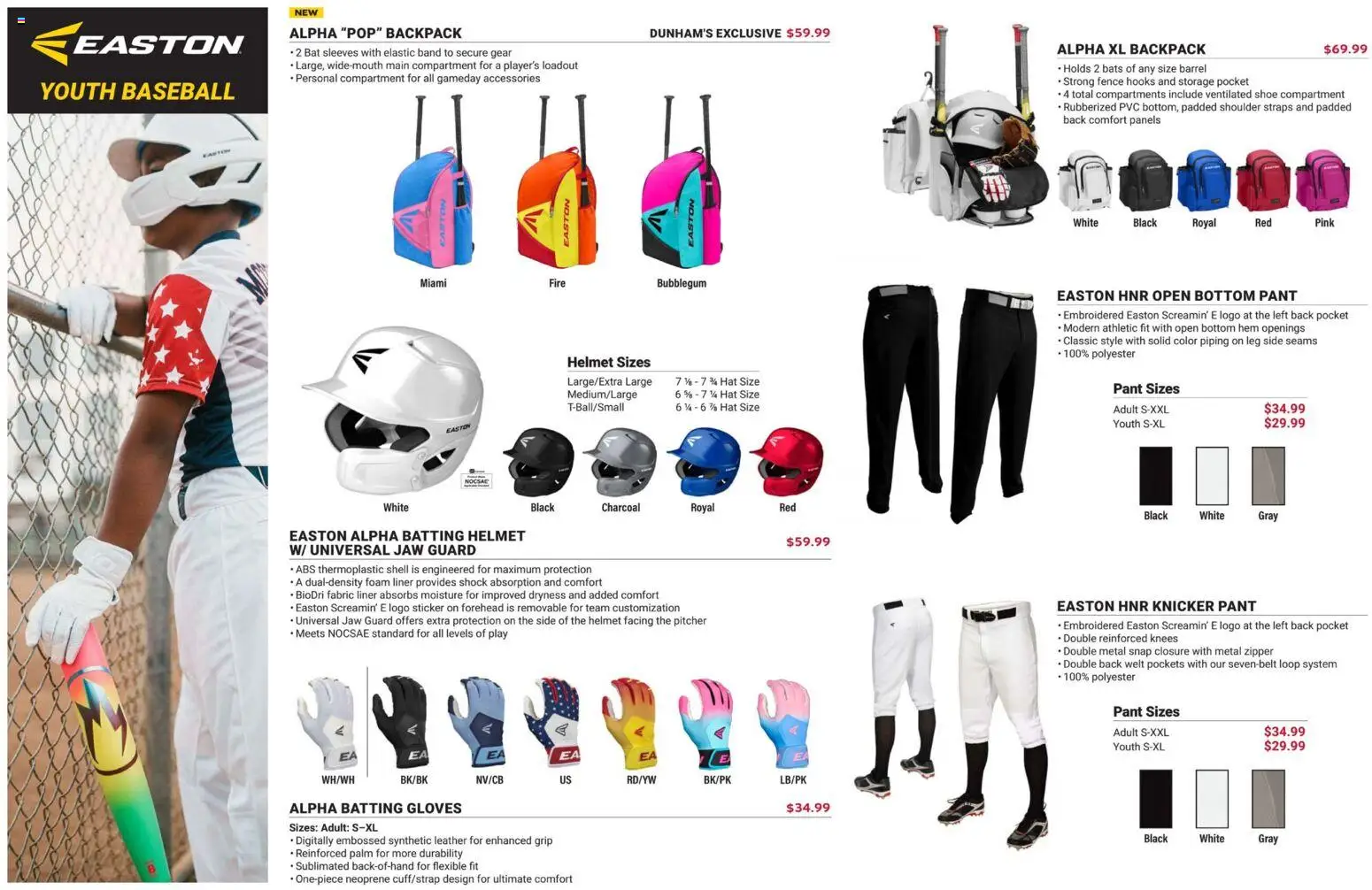 Dunham's Sports Rawlings & Easton Baseball & Softball Guide - valid from 12.02.2026 | Page: 6 | Products: Backpack, Hat, Gloves, Shock