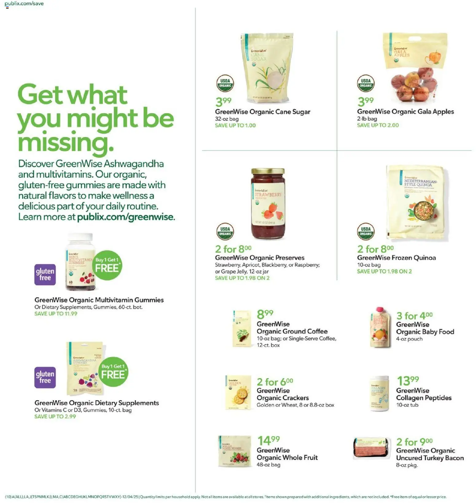Publix Weekly Ad - valid from 03.12.2025 | Page: 10 | Products: Multivitamin, Box, Baby food, Sugar