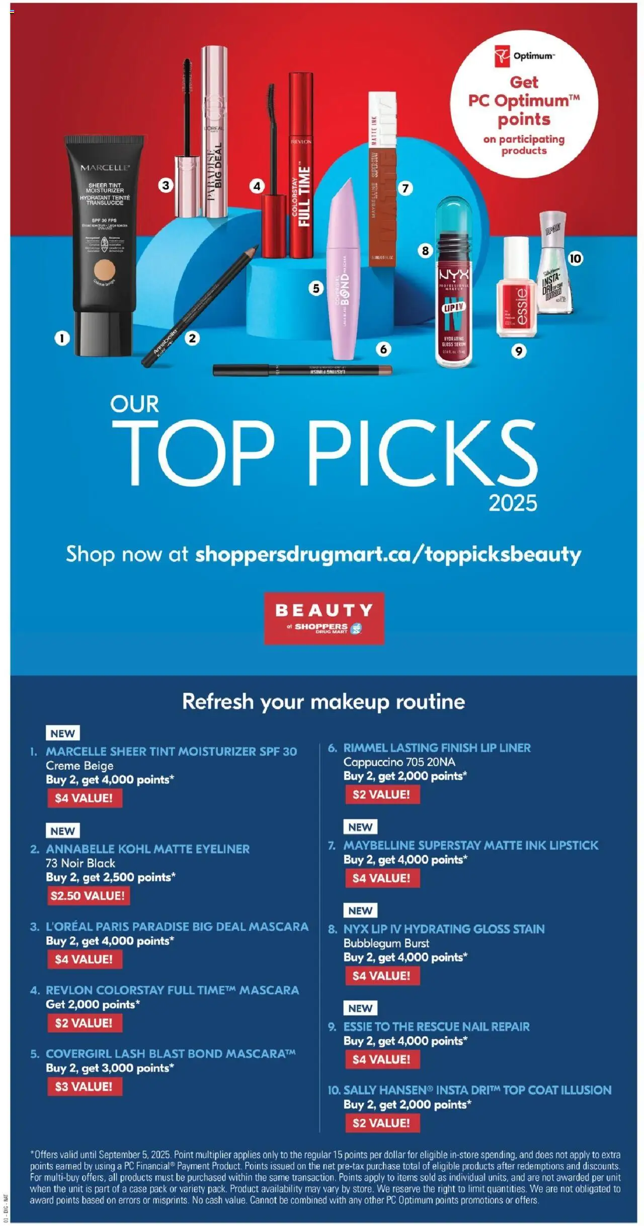 Shoppers flyer valid from 16.08.2025 | Page: 21 | Products: Case, Mascara, Lipstick, Coat