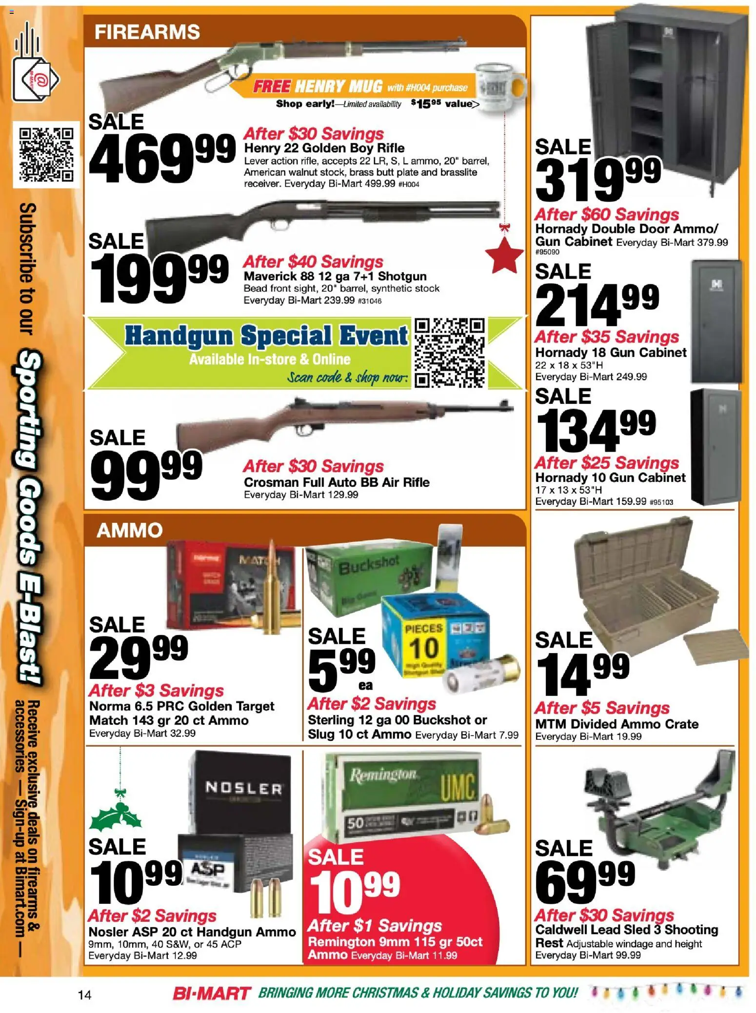 Bi-Mart Membership Savings Book - valid from 02.12.2025 | Page: 14 | Products: Shotgun, Gun, Ammo, Rifle