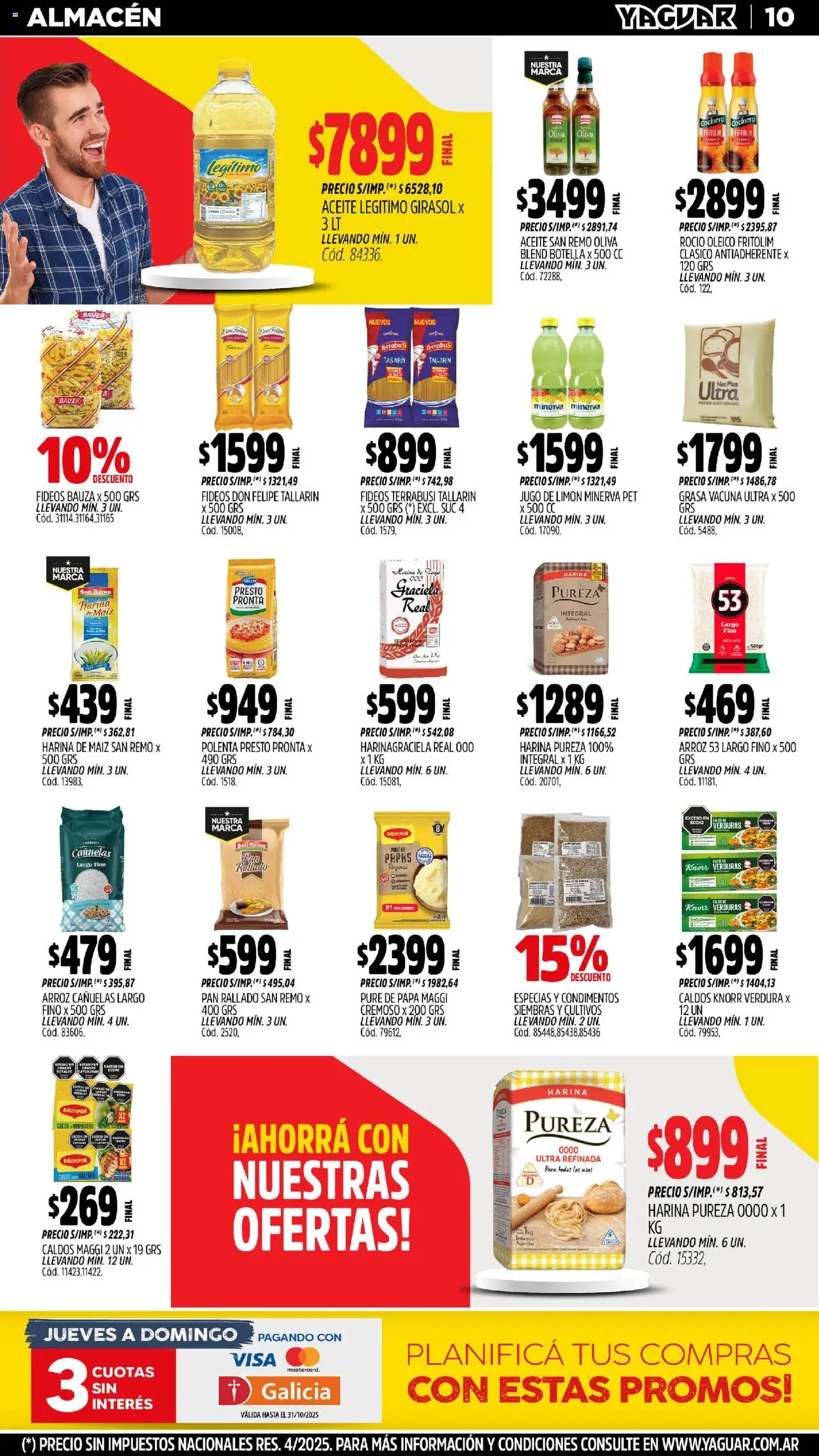 Yaguar - Mendoza │ válido desde el 20.10.2025 | Página: 9 | Productos: Polenta, Oliva, Limón, Jugo
