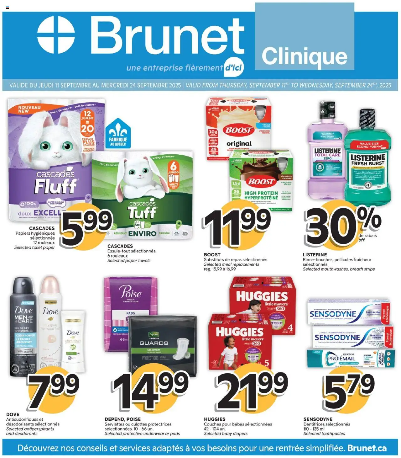 Brunet flyer valid from 11.09.2025 | Page: 1 | Products: Chocolate, Underwear