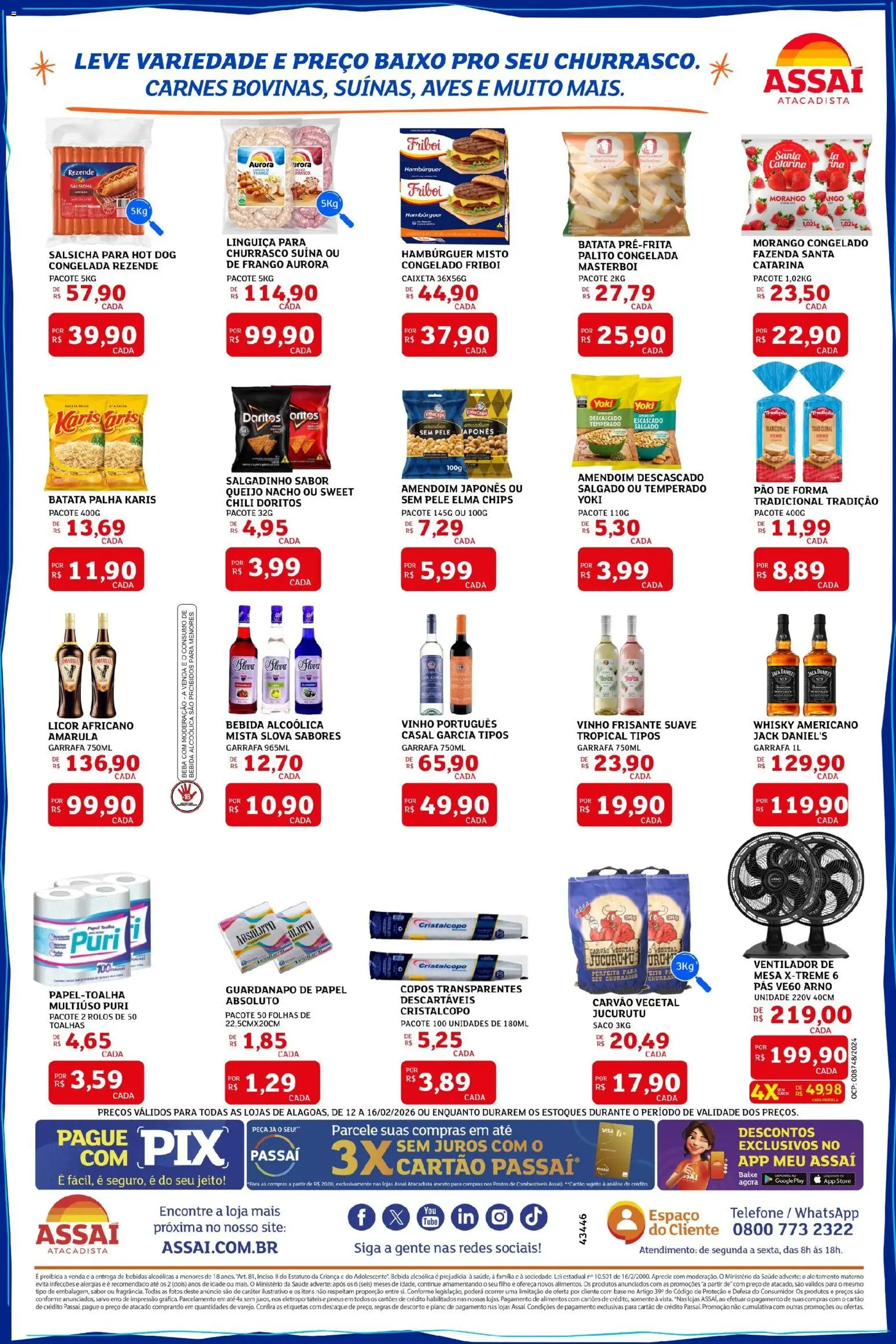 Assaí Atacadista Folheto - válido de 12.03.2026 | Página: 2 | Produtos: Amendoim, Licor, Salsicha, Pão