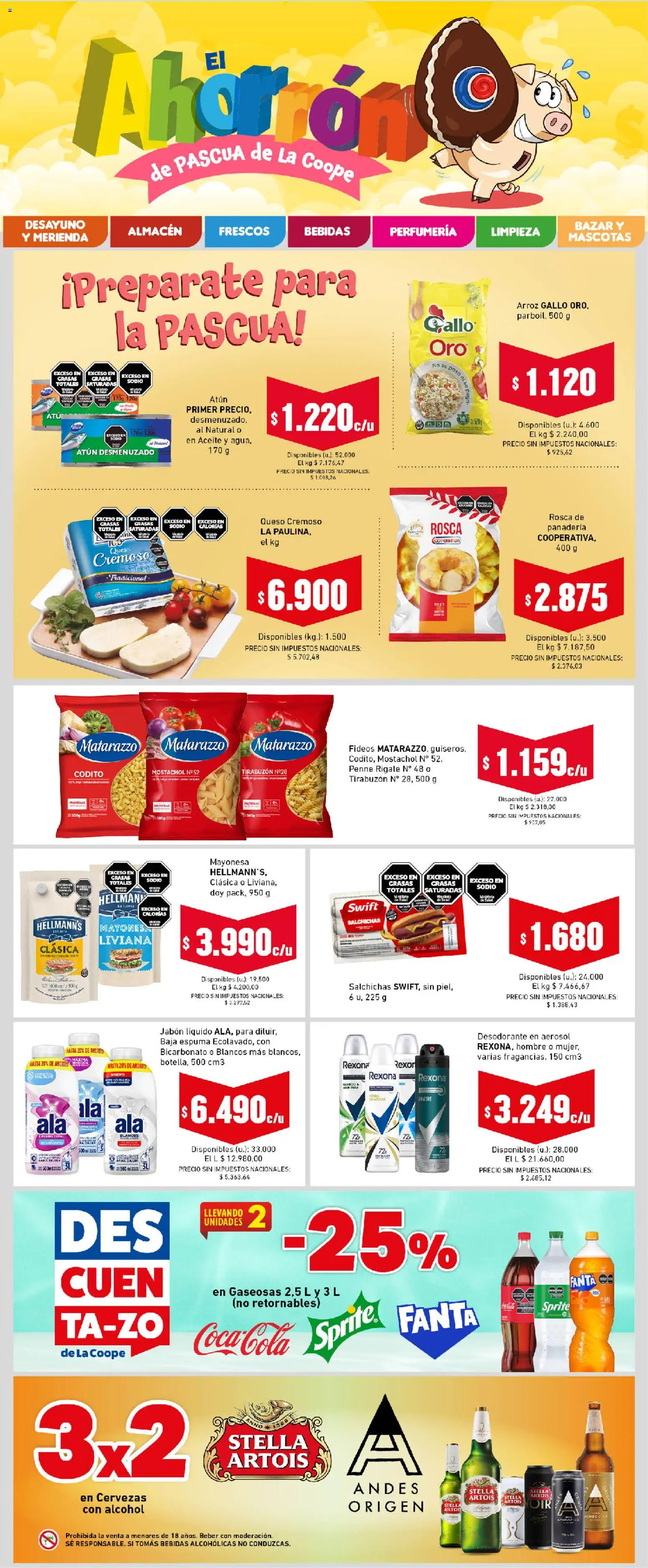 Cooperativa Obrera - Ahorrón │ válido desde el 19.03.2026 | Página: 1 | Productos: Panadería, Aceite, Desodorante, Espuma