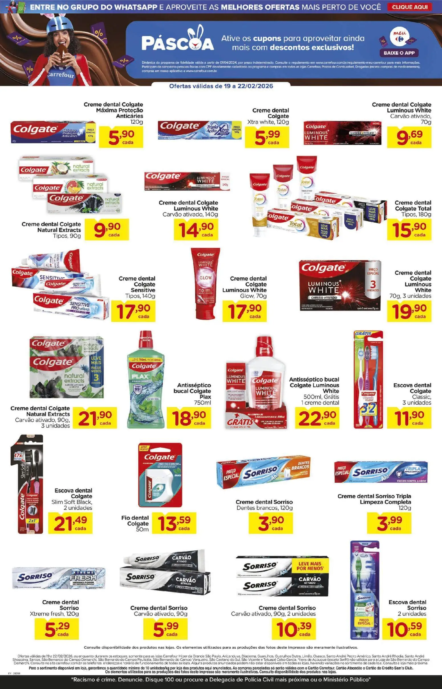Carrefour Folheto - válido de 19.02.2026 | Página: 3 | Produtos: Escova, Creme, Fio dental, Creme dental