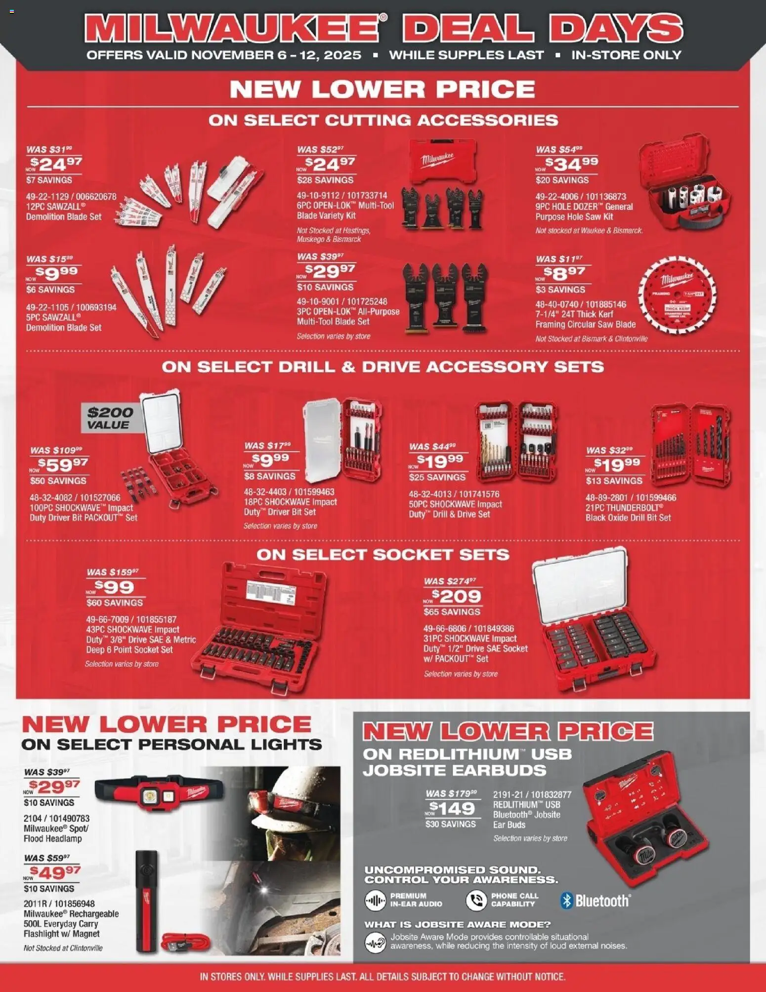 Mills Fleet Farm Milwaukee Deal Days - valid from 06.11.2025 | Page: 3 | Products: Circular Saw, Drill Bit, Phone, Usb