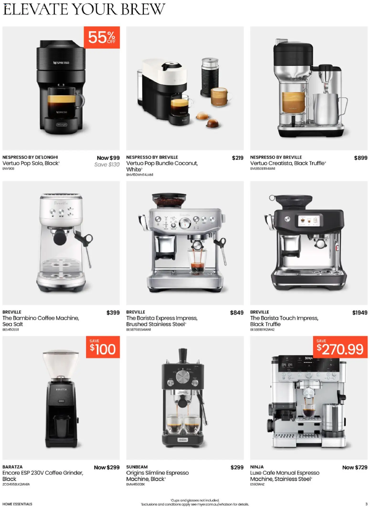 Myer catalogue - valid from 10.02.2026 | Page: 3 | Products: Coffee, Salt, Glasses