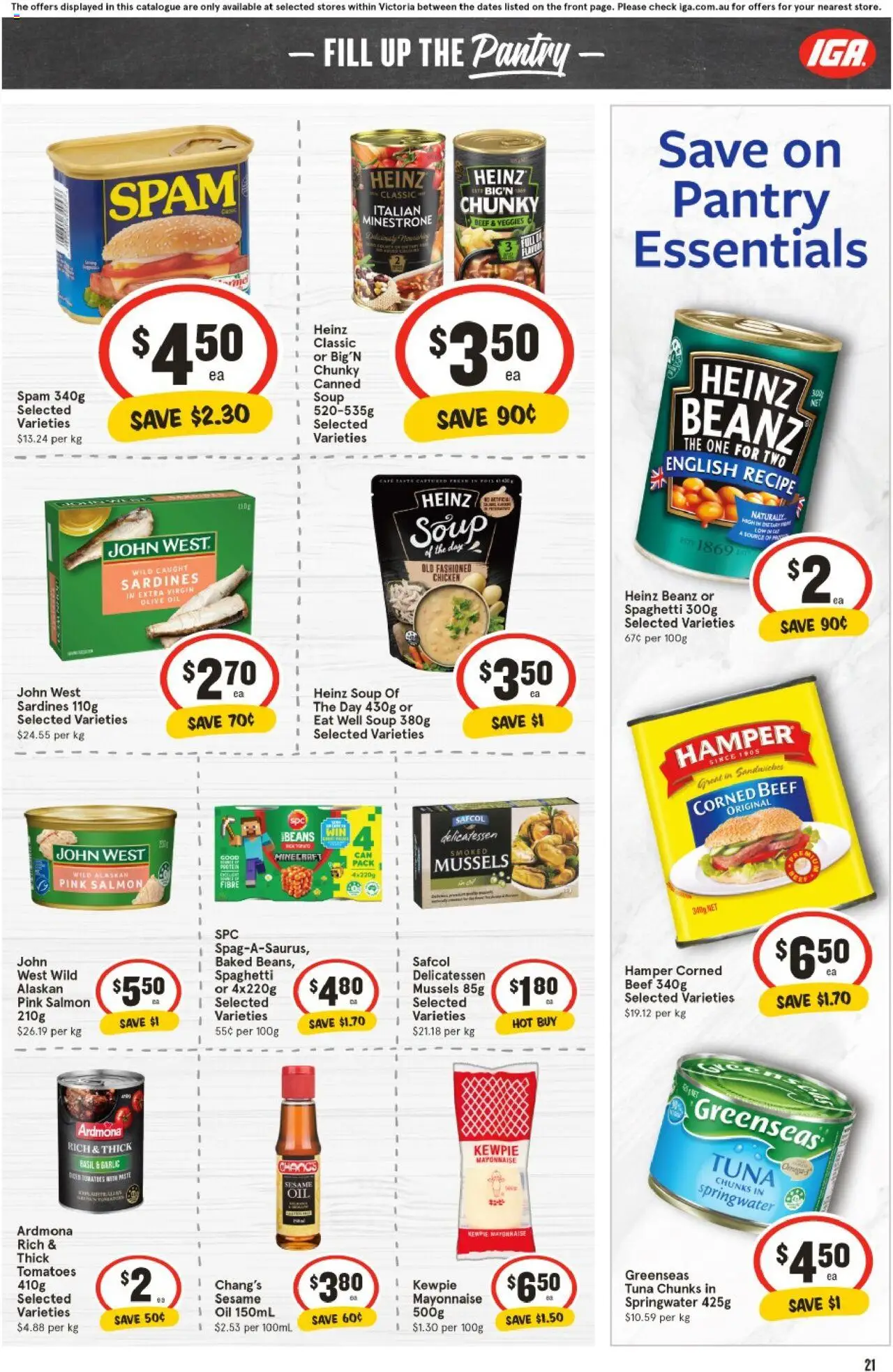 IGA catalogue - valid from 27.08.2025 | Page: 20 | Products: Oil, Chicken, Tomatoes, Beef