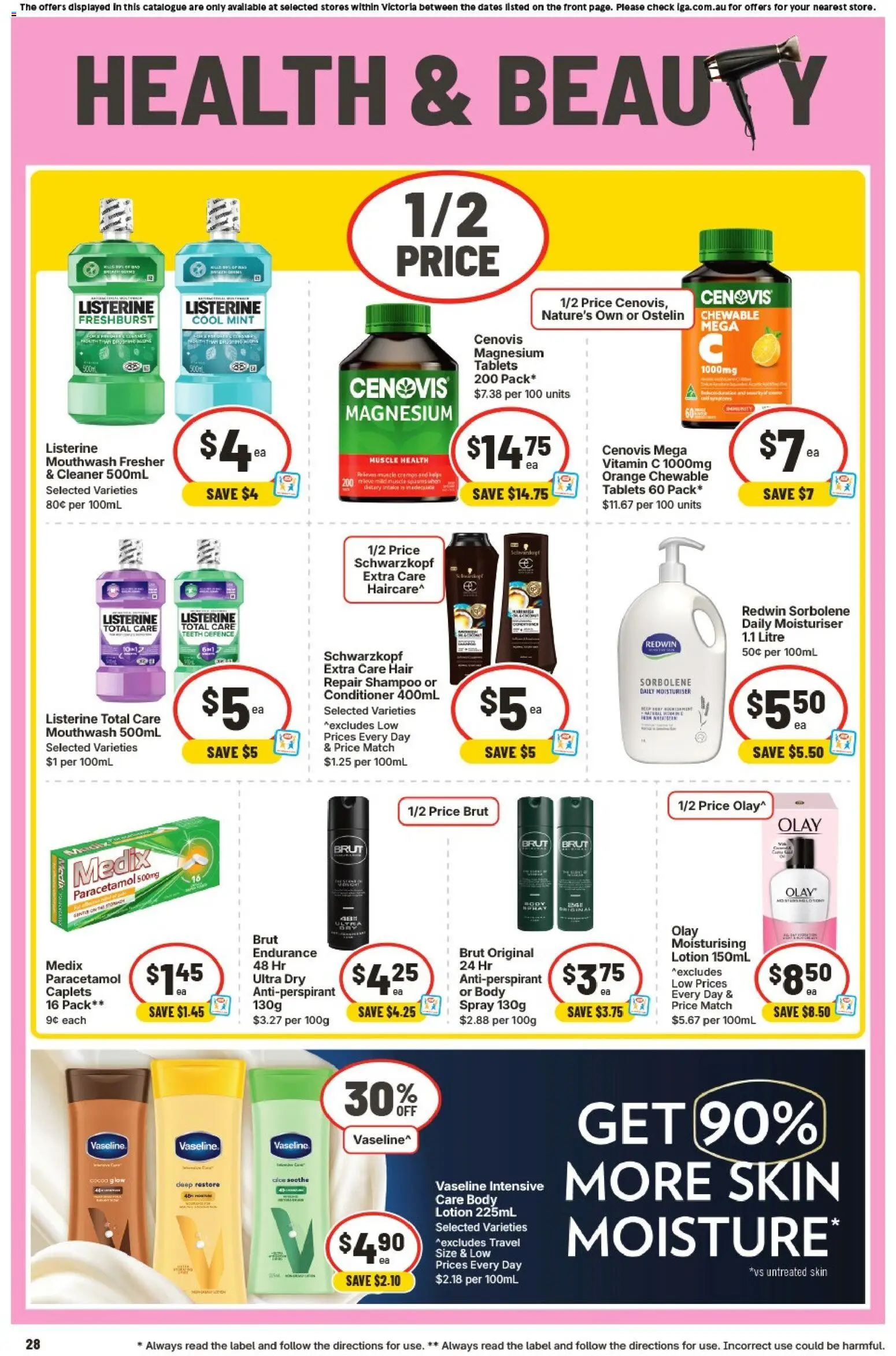 IGA catalogue - valid from 18.03.2026 | Page: 27 | Products: Shampoo, Moisturiser, Body lotion, Vaseline
