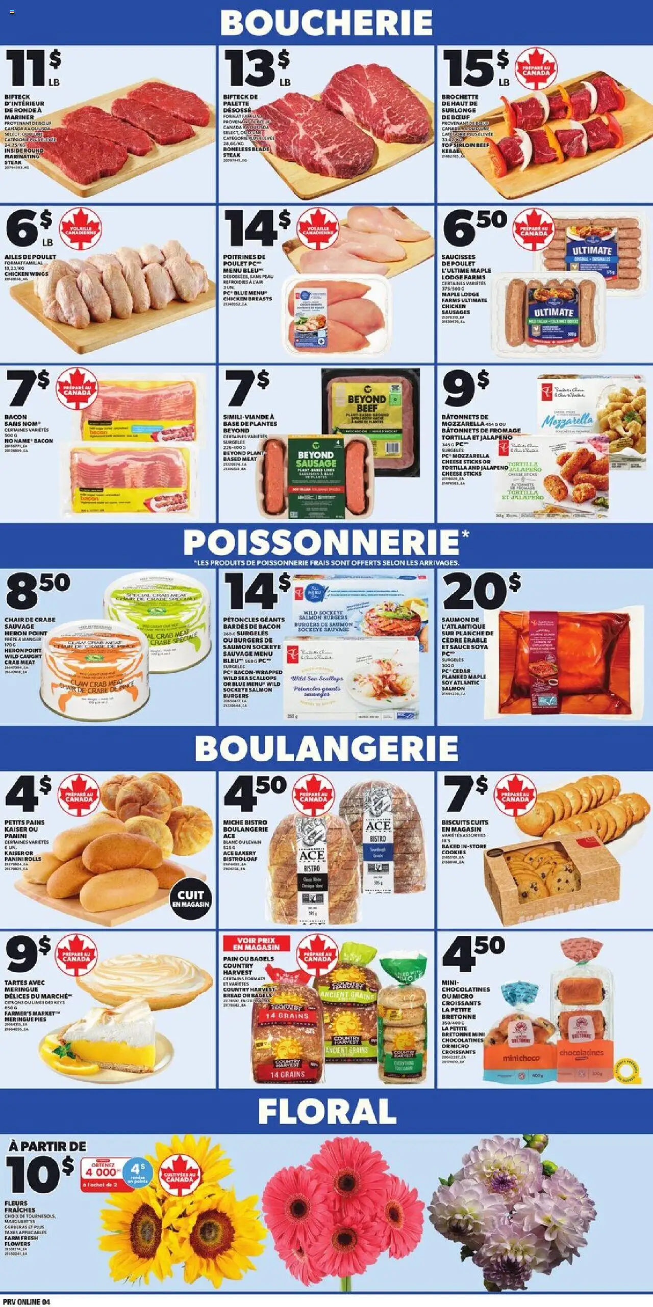 Provigo flyer valid from 07.08.2025 | Page: 6 | Products: Beef, Chicken wings, Chicken breasts, Chicken