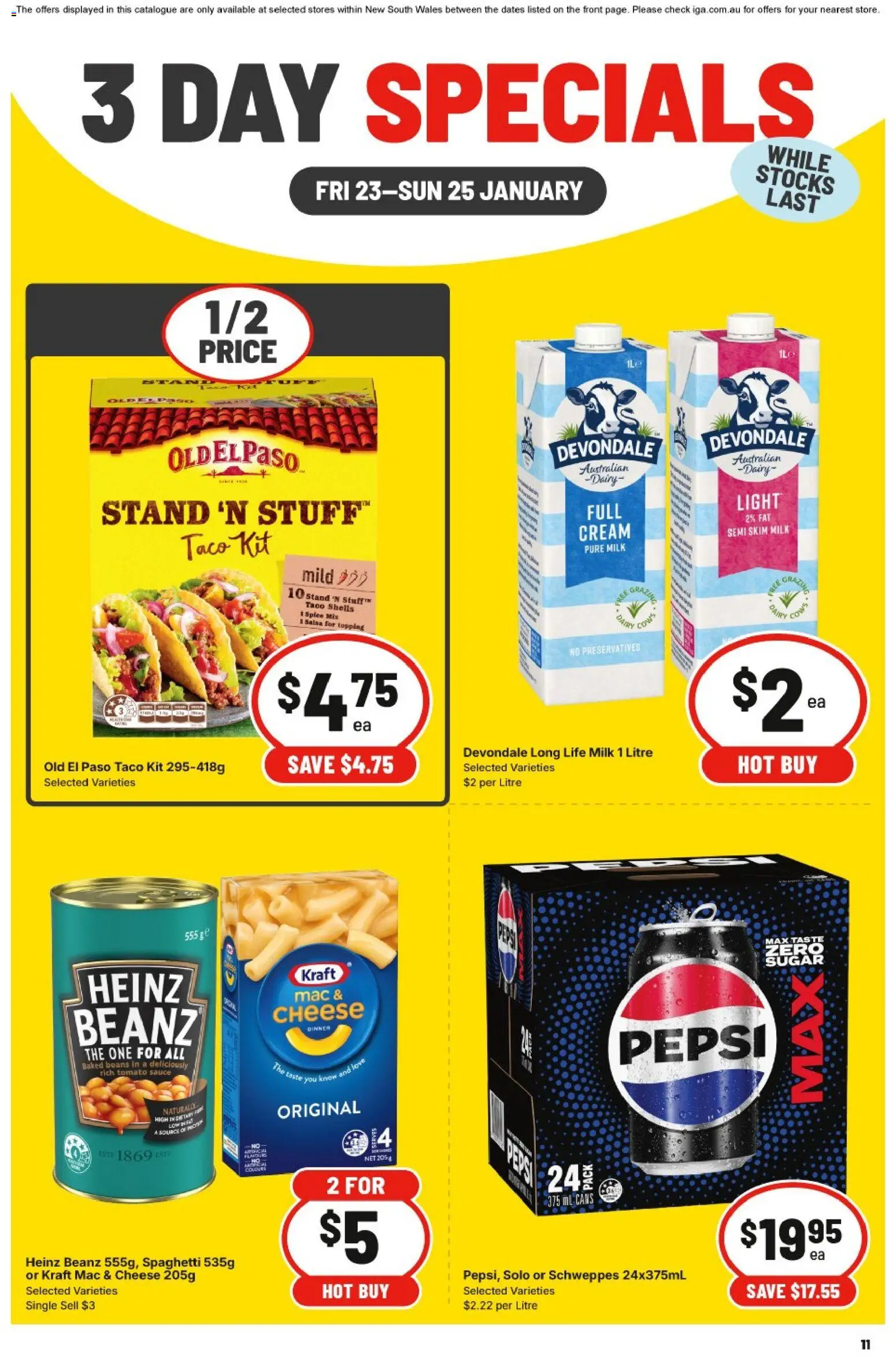 IGA catalogue - valid from 23.01.2026 | Page: 2 | Products: Dairy, Sugar, Salsa, Hat