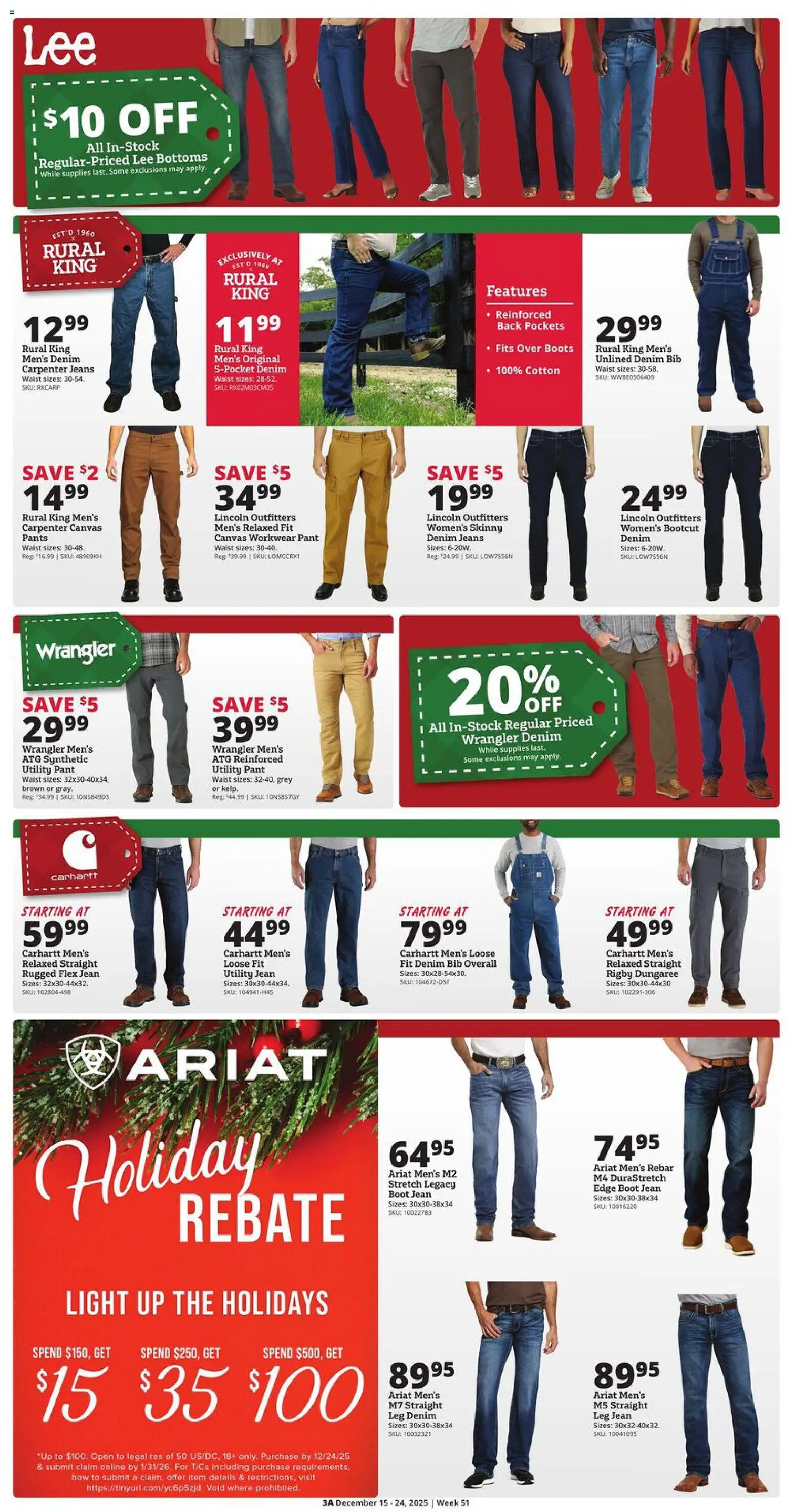 Rural King Weekly Ad - valid from 15.12.2025 | Page: 3 | Products: Canvas, Pants, Boots, Jeans