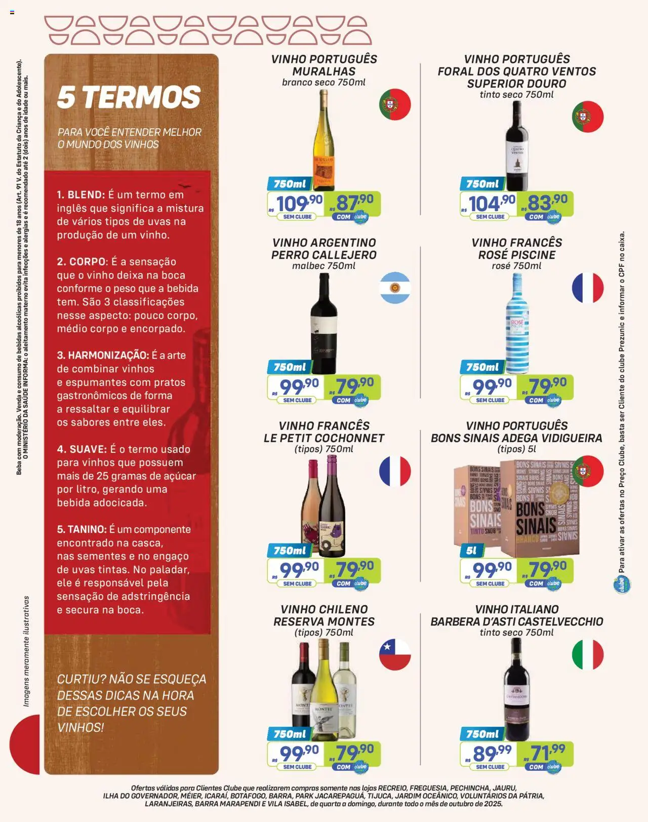 Prezunic Folheto - válido de 01.10.2025 | Página: 4 | Produtos: Vinho, Bebida, Uvas, Açúcar