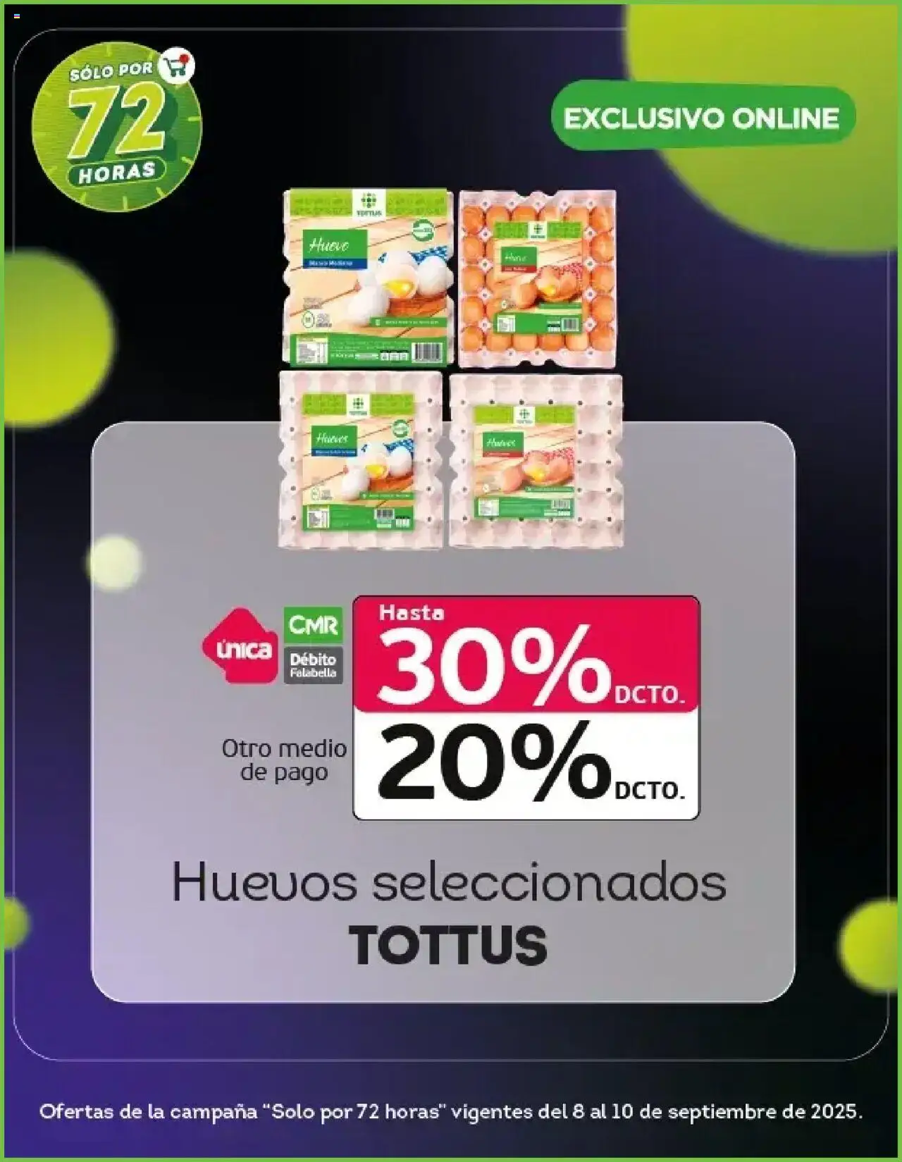 Tottus ofertas  │ válido desde el 08.09.2025 | Página: 3 | Productos: Huevo, Campana, Huevos