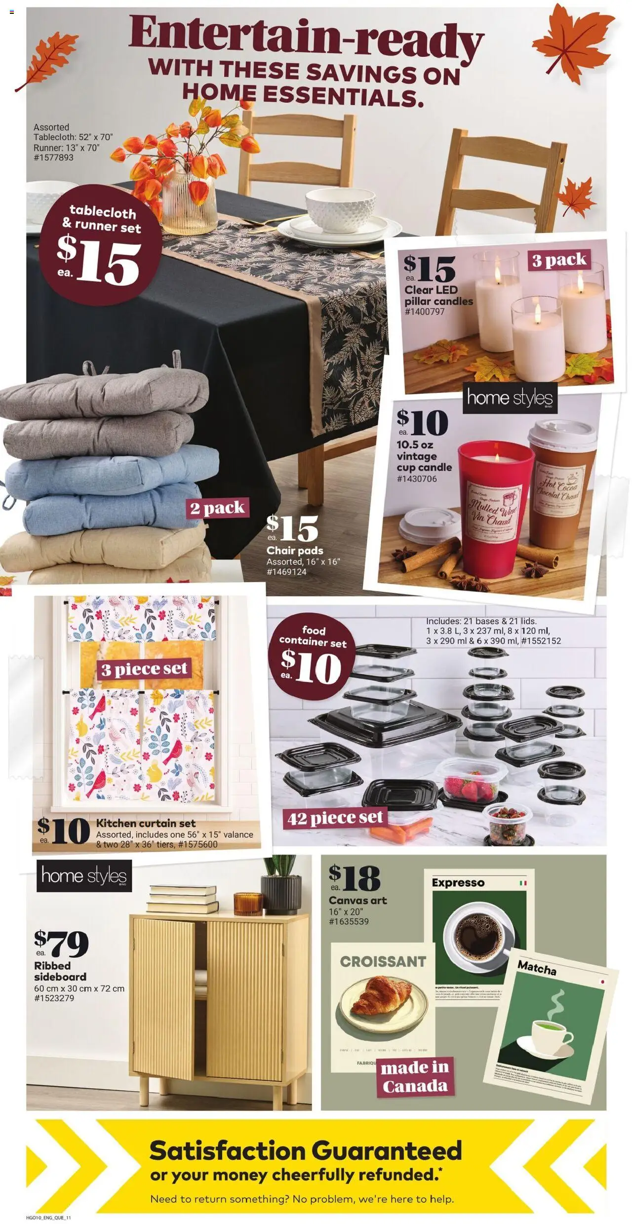 Giant Tiger flyer valid from 08.10.2025 | Page: 13 | Products: Chair, Sideboard, Wine