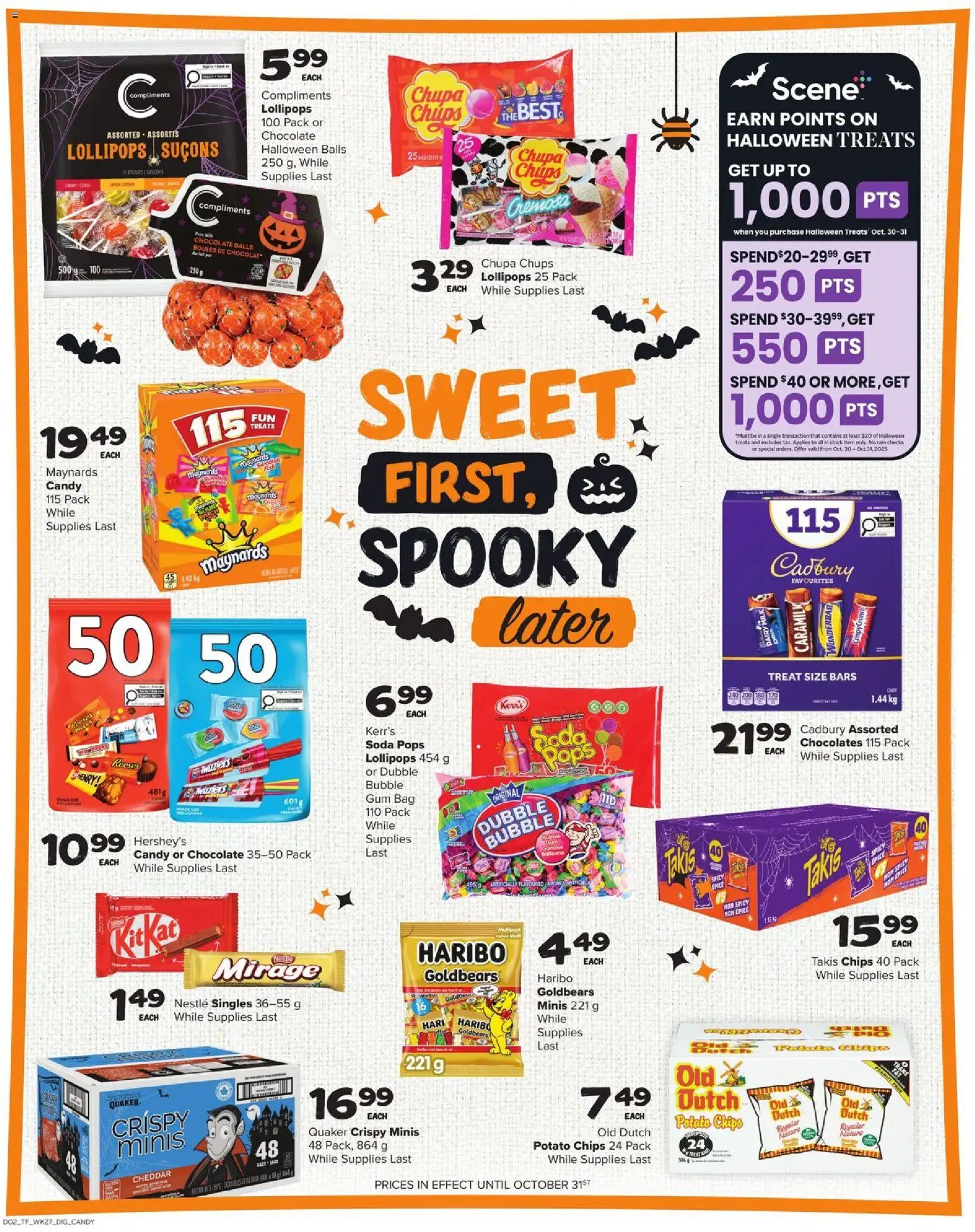 Thrifty Foods flyer valid from 30.10.2025 | Page: 9 | Products: Chips, Bag, Milk, Chocolate