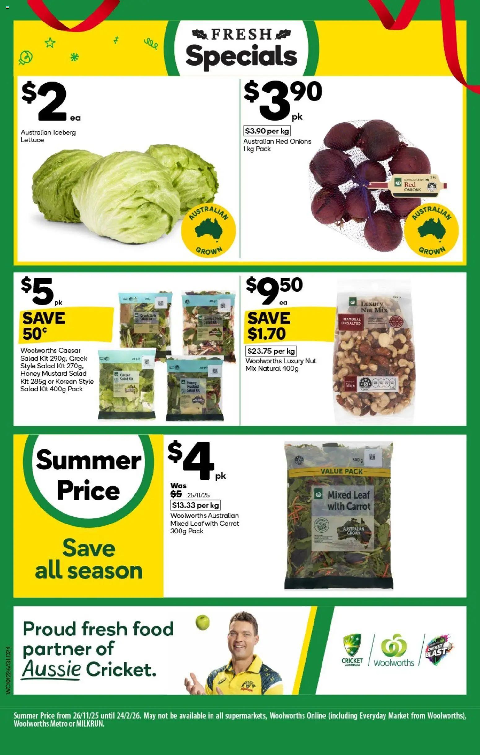 Woolworths catalogue - valid from 10.12.2025 | Page: 24 | Products: Lettuce, Mustard, Salad, Onions