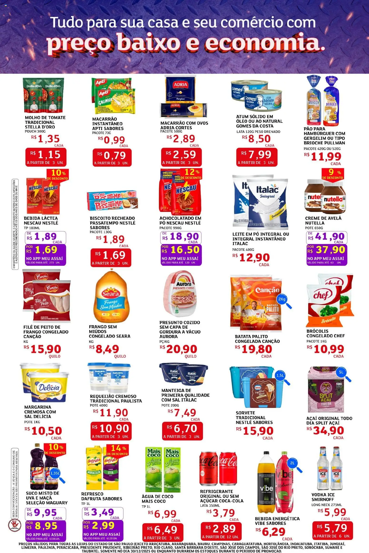 Assaí Atacadista Folheto - válido de 30.12.2025 | Página: 2 | Produtos: Melancia, Molho de tomate, Ovos, Refrigerante