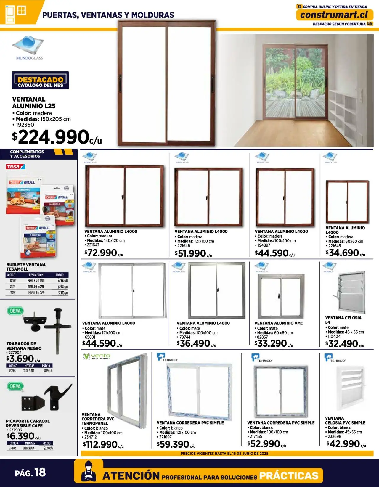 Construmart ofertas  │ válido desde el 10.06.2025 | Página: 18 | Productos: Burlete, Perfil, Mate, Café