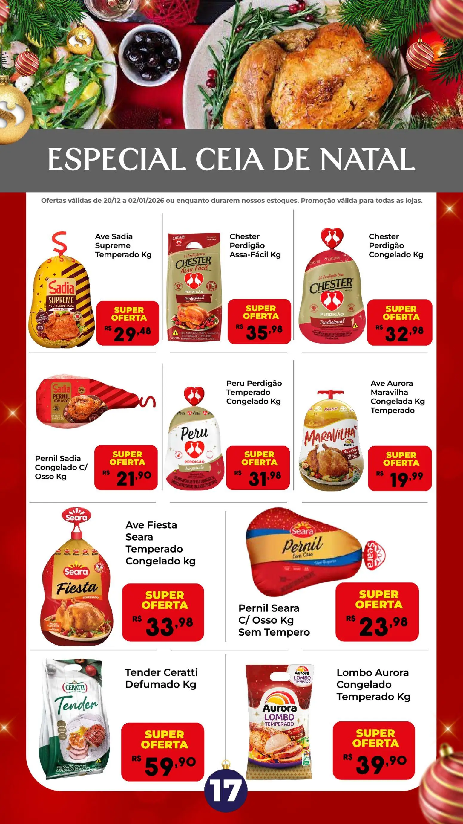 Semar Supermercado Folheto - válido de 20.12.2025 | Página: 17 | Produtos: Tender, Lombo, Pernil, Presunto