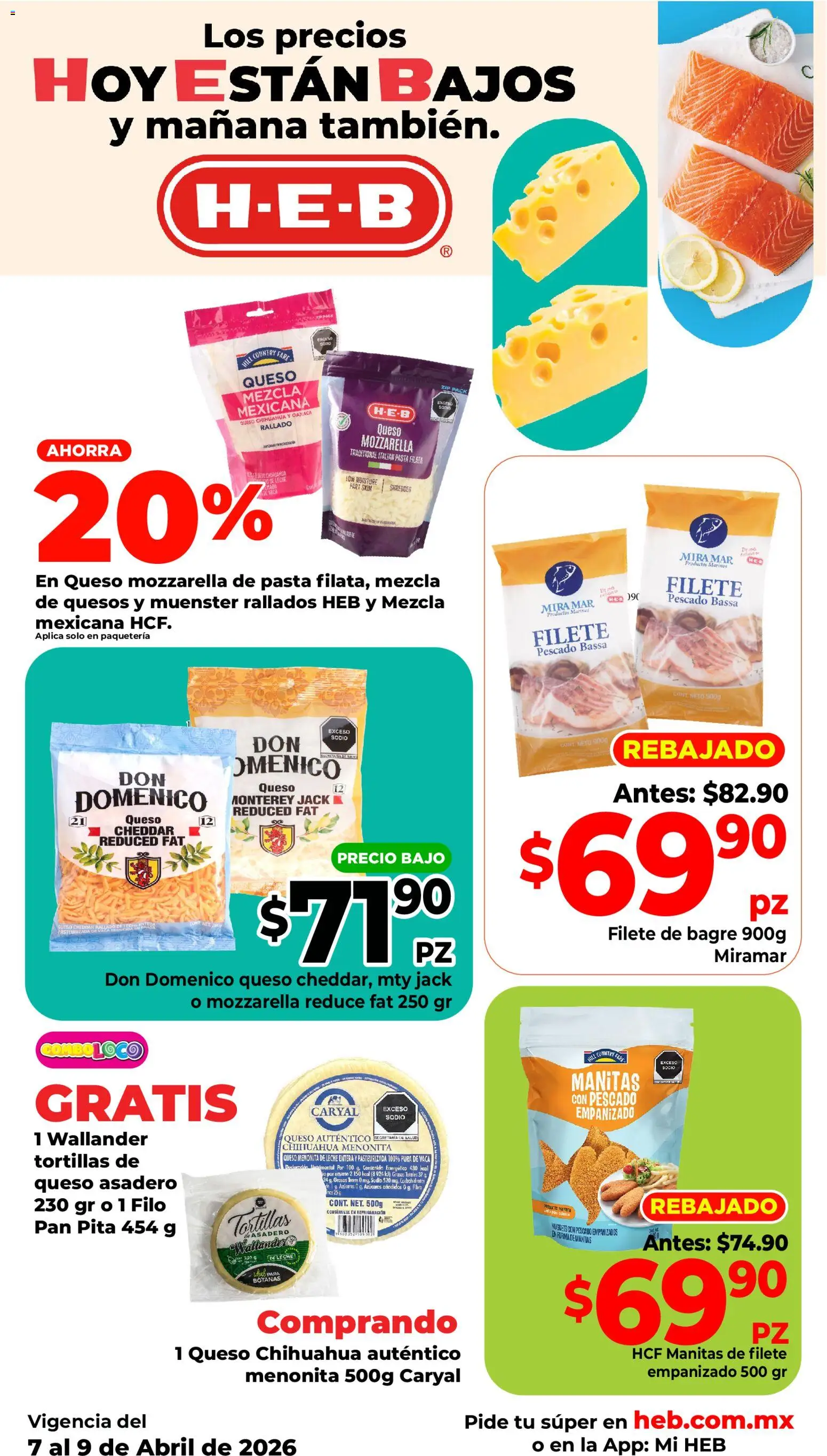 Nuevas ofertas de H-E-B válidas en toda la República Mexicana desde el 07.04.2026. ¡Encuentra las mejores ofertas en H-E-B folleto Calidad! | Página: 2 | Productos: Leche, Queso, Pan, Pasta