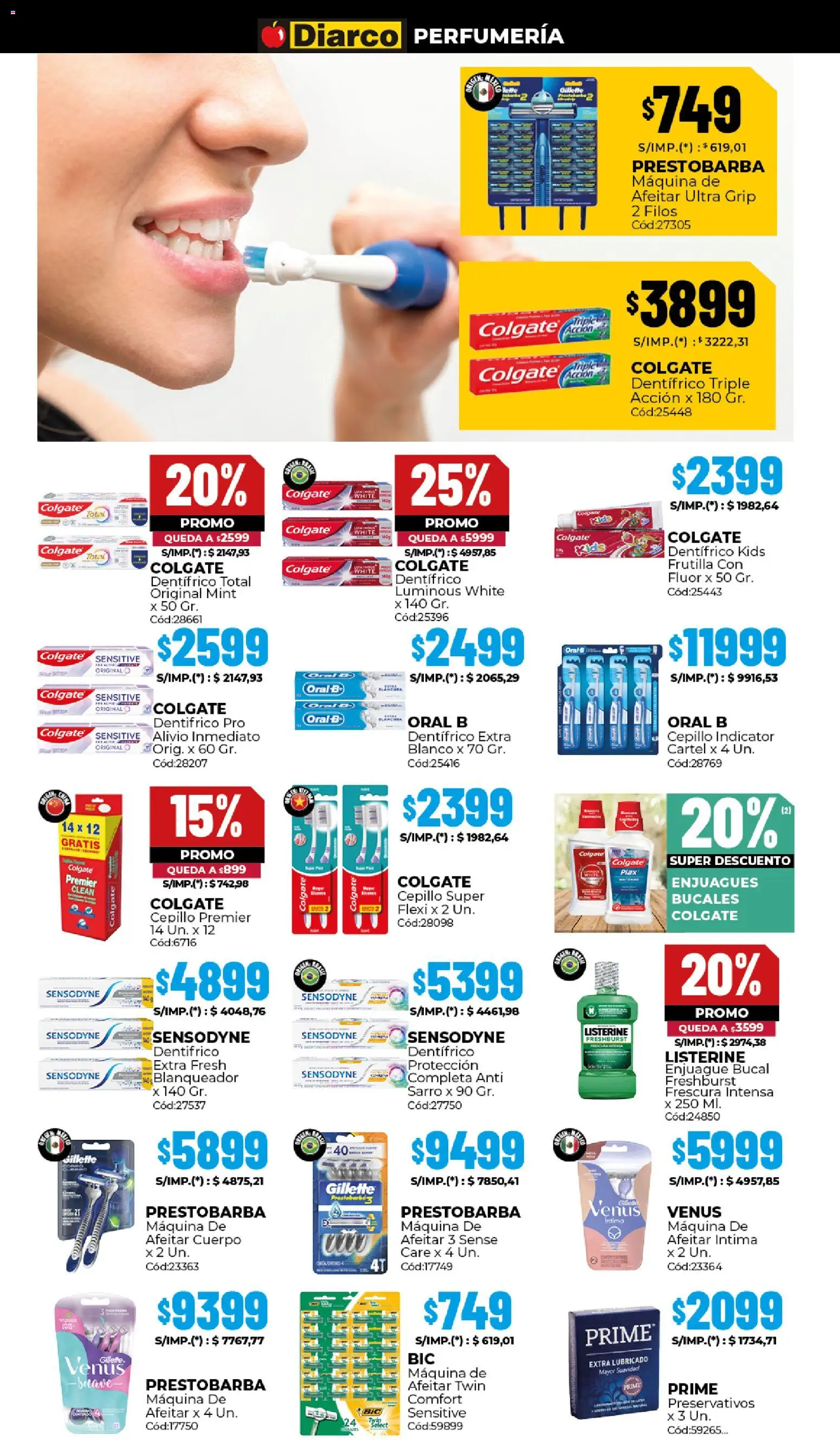 Diarco ofertas │ válido desde el 22.12.2025 | Página: 15 | Productos: Maquina de afeitar, Frutilla, Enjuague bucal, Preservativos