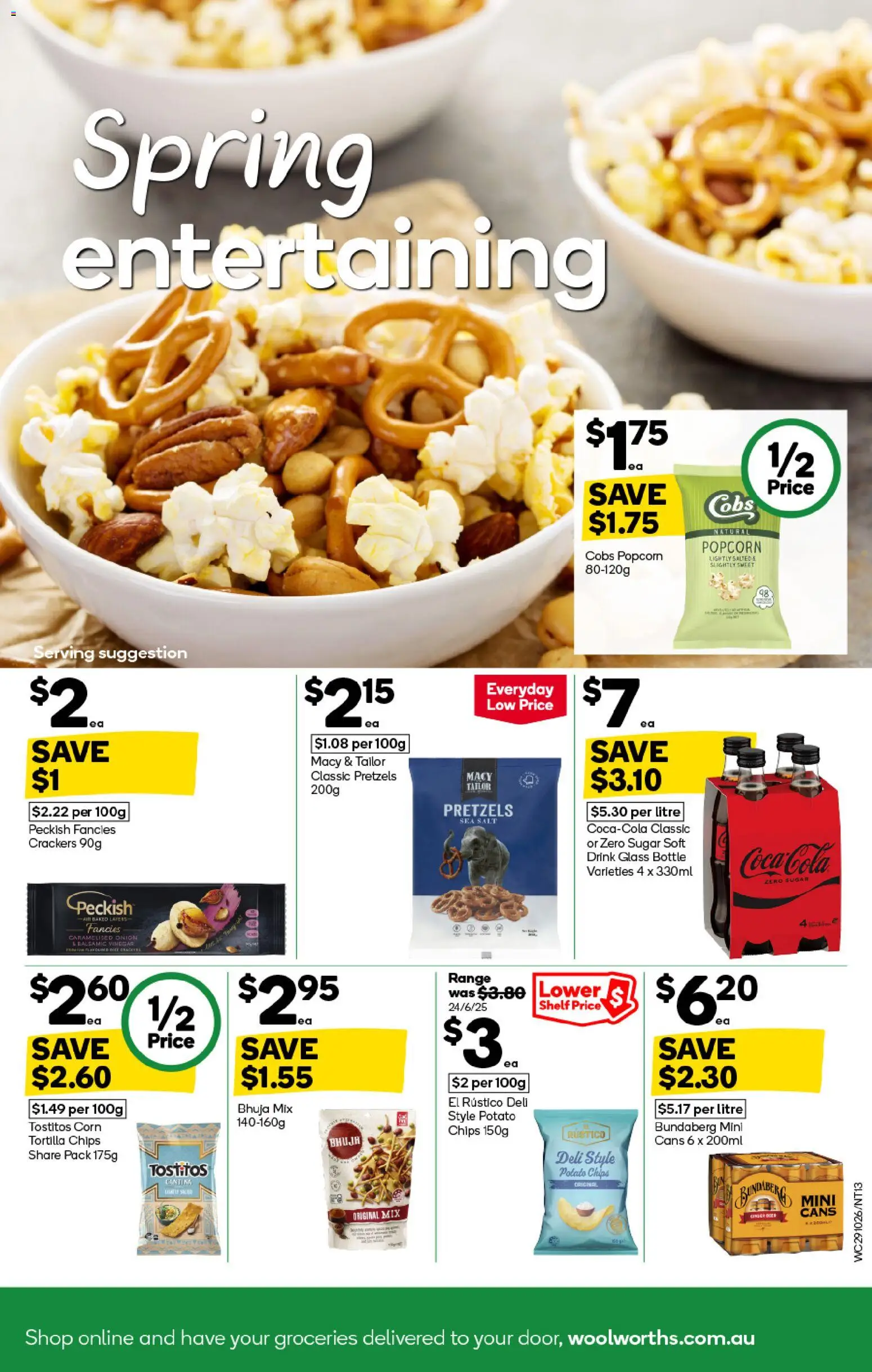 Woolworths catalogue - valid from 29.10.2025 | Page: 13 | Products: Crackers, Popcorn, Pretzels, Vinegar