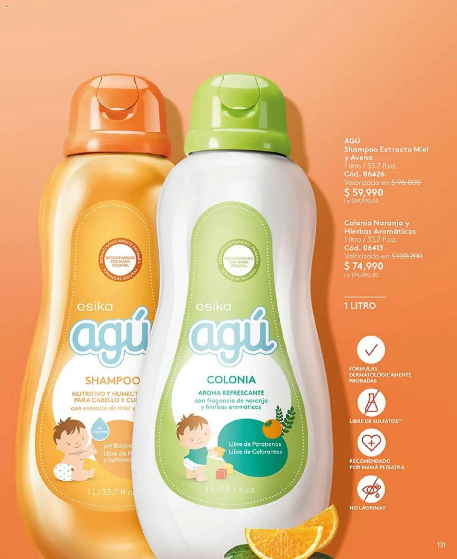 Ésika revista - valida desde el 01.01.2026 | Página: 131 | Productos: Champaña, Avena, Shampoo, Fragancia