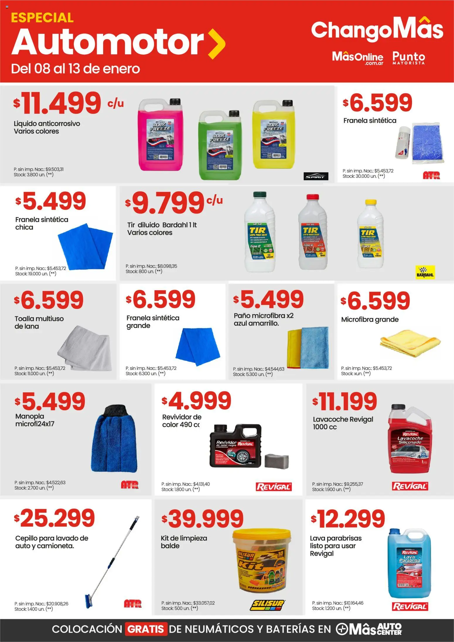 Changomas ofertas │ válido desde el 08.01.2026 | Página: 7 | Productos: Neumáticos, Toalla, Cepillo, Manopla