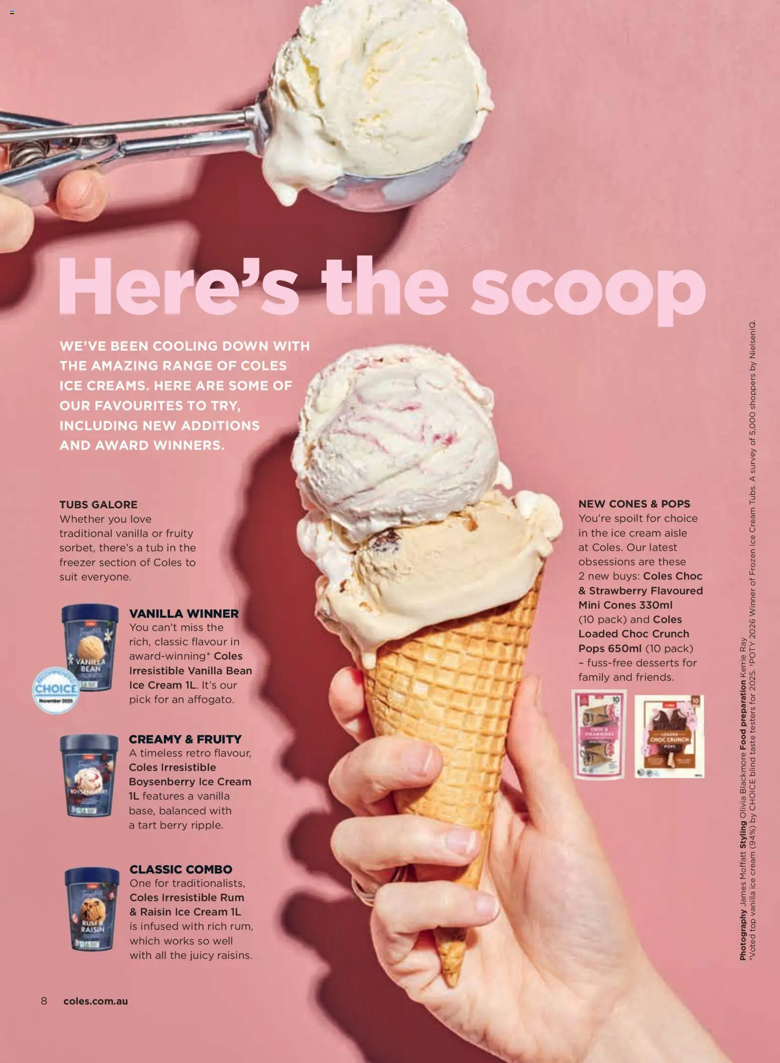 Coles catalogue - valid from 02.01.2026 | Page: 8 | Products: Cream, Rum, Suit, Freezer